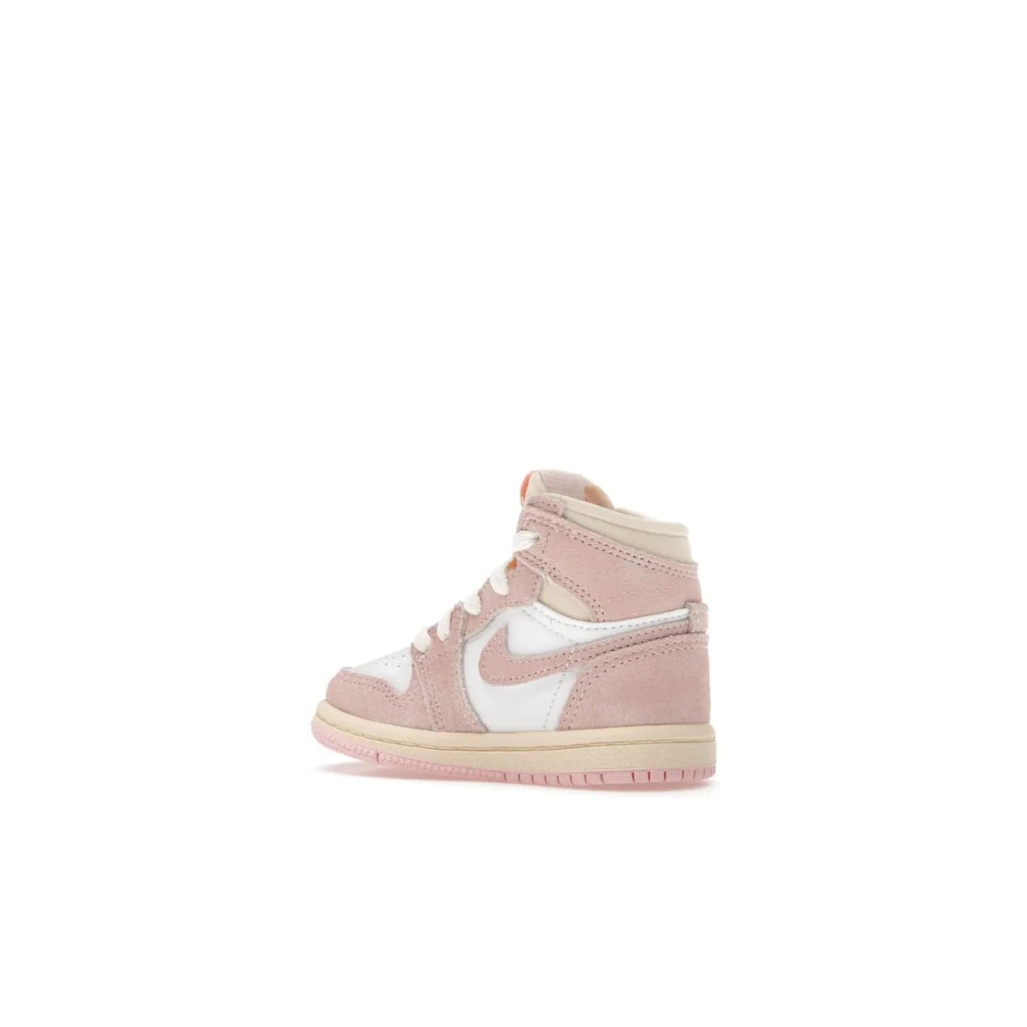 Jordan 1 Retro High OG Washed Pink (TD) - Image 22 - Only at www.BallersClubKickz.com - Retro style meets modern comfort: Introducing the Jordan 1 High OG Washed Pink (TD). Combining Atmosphere/White/Muslin/Sail colors with a high-rise silhouette, these shoes will be an instant classic when they release April 22, 2023.