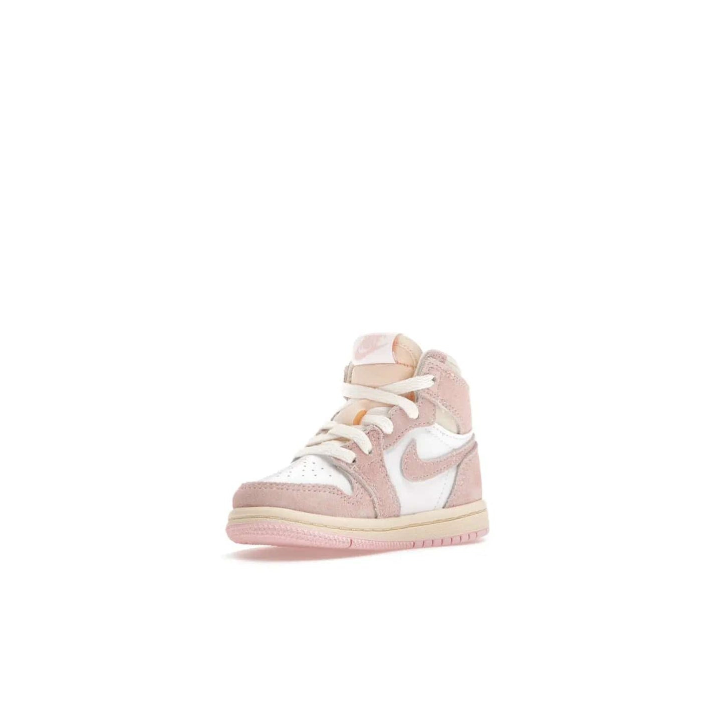 Jordan 1 Retro High OG Washed Pink (TD) - Image 15 - Only at www.BallersClubKickz.com - Retro style meets modern comfort: Introducing the Jordan 1 High OG Washed Pink (TD). Combining Atmosphere/White/Muslin/Sail colors with a high-rise silhouette, these shoes will be an instant classic when they release April 22, 2023.