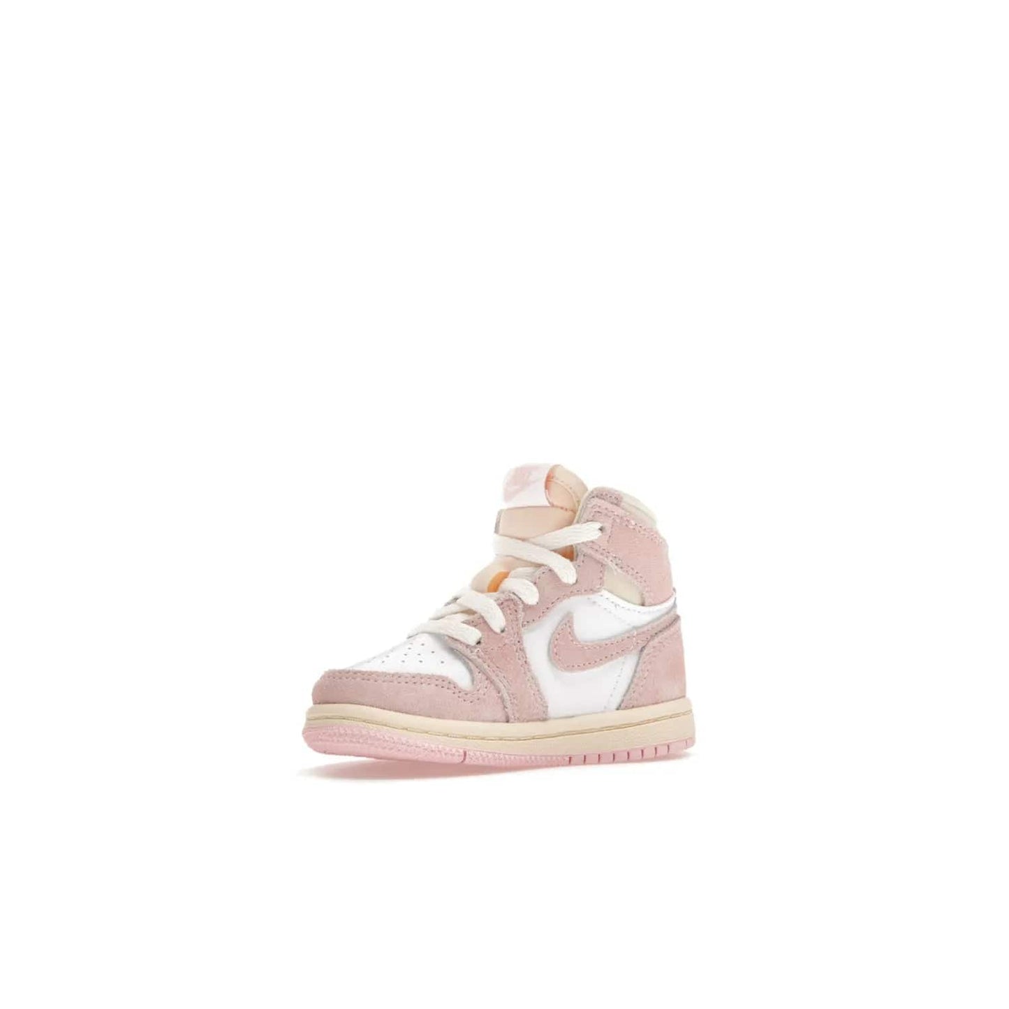 Jordan 1 Retro High OG Washed Pink (TD) - Image 16 - Only at www.BallersClubKickz.com - Retro style meets modern comfort: Introducing the Jordan 1 High OG Washed Pink (TD). Combining Atmosphere/White/Muslin/Sail colors with a high-rise silhouette, these shoes will be an instant classic when they release April 22, 2023.