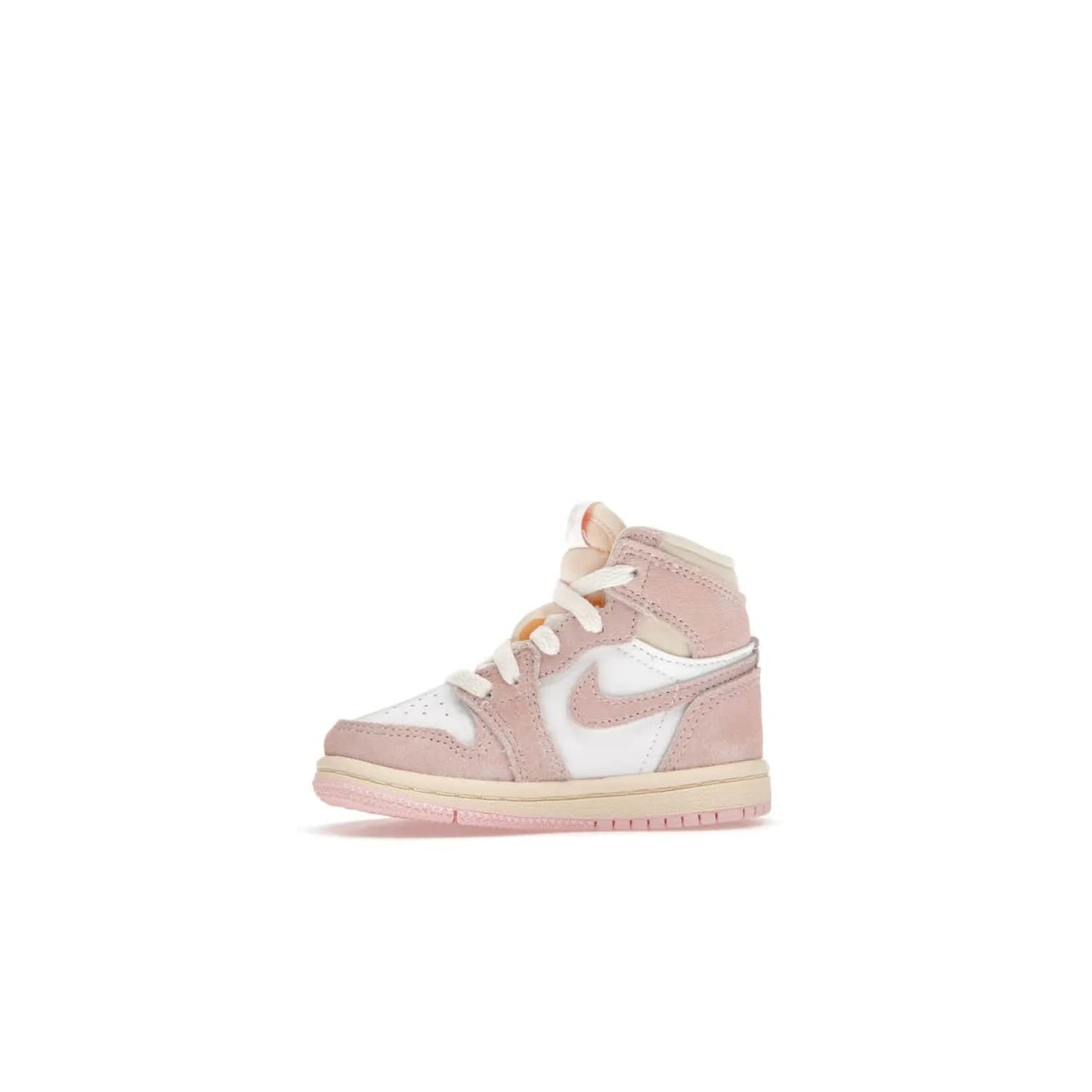Jordan 1 Retro High OG Washed Pink (TD) - Image 18 - Only at www.BallersClubKickz.com - Retro style meets modern comfort: Introducing the Jordan 1 High OG Washed Pink (TD). Combining Atmosphere/White/Muslin/Sail colors with a high-rise silhouette, these shoes will be an instant classic when they release April 22, 2023.