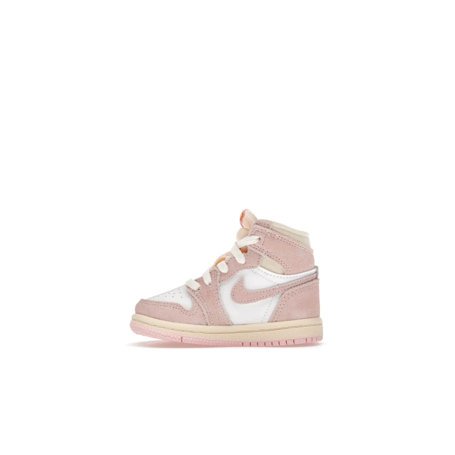 Jordan 1 Retro High OG Washed Pink (TD) - Image 19 - Only at www.BallersClubKickz.com - Retro style meets modern comfort: Introducing the Jordan 1 High OG Washed Pink (TD). Combining Atmosphere/White/Muslin/Sail colors with a high-rise silhouette, these shoes will be an instant classic when they release April 22, 2023.