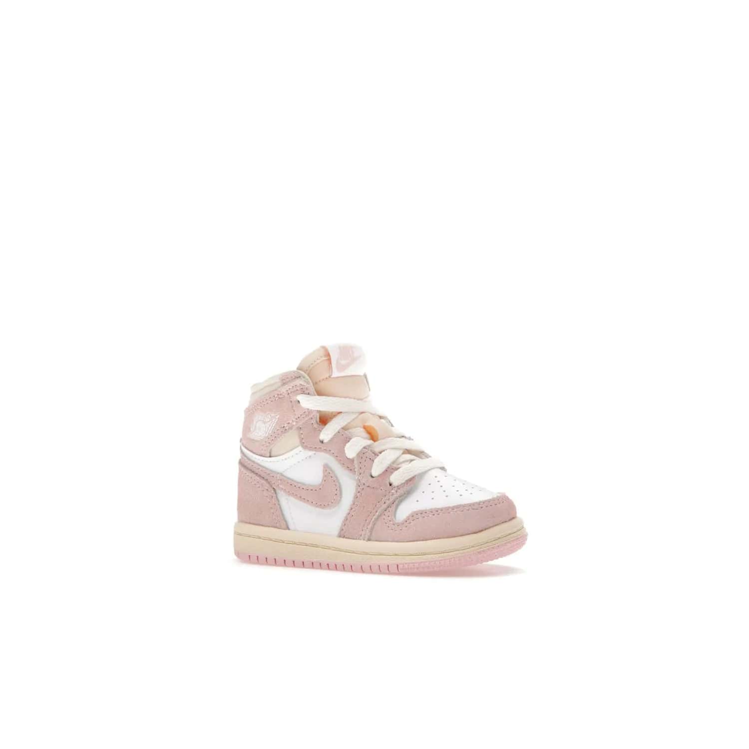Jordan 1 Retro High OG Washed Pink (TD) - Image 4 - Only at www.BallersClubKickz.com - Retro style meets modern comfort: Introducing the Jordan 1 High OG Washed Pink (TD). Combining Atmosphere/White/Muslin/Sail colors with a high-rise silhouette, these shoes will be an instant classic when they release April 22, 2023.
