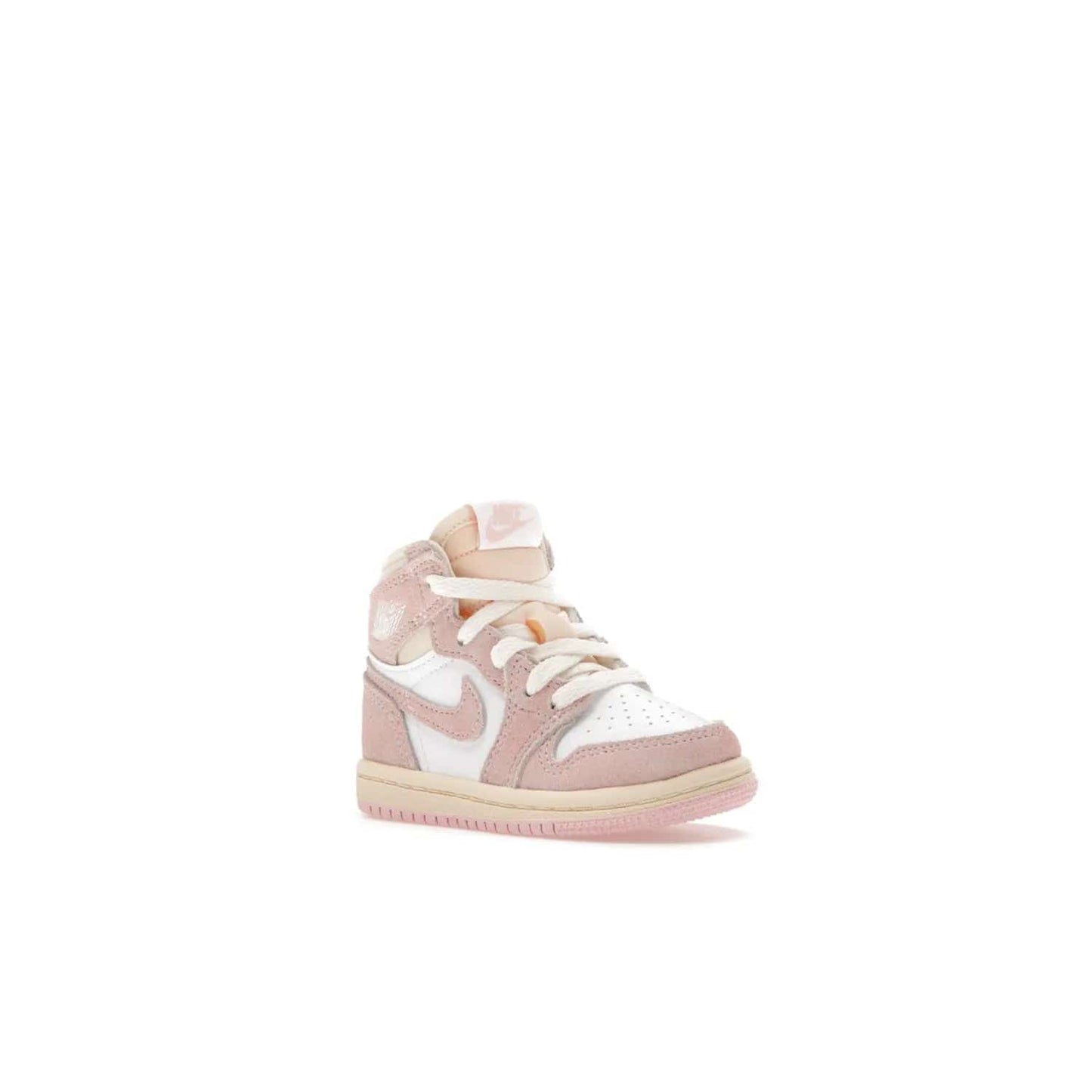 Jordan 1 Retro High OG Washed Pink (TD) - Image 5 - Only at www.BallersClubKickz.com - Retro style meets modern comfort: Introducing the Jordan 1 High OG Washed Pink (TD). Combining Atmosphere/White/Muslin/Sail colors with a high-rise silhouette, these shoes will be an instant classic when they release April 22, 2023.