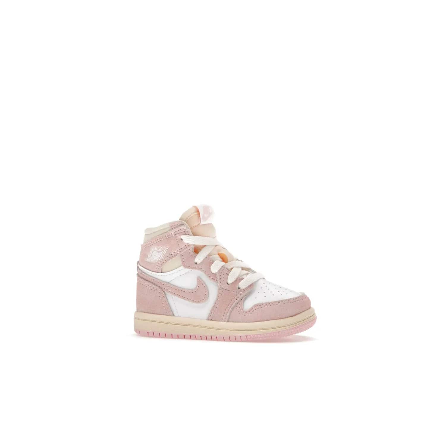 Jordan 1 Retro High OG Washed Pink (TD) - Image 3 - Only at www.BallersClubKickz.com - Retro style meets modern comfort: Introducing the Jordan 1 High OG Washed Pink (TD). Combining Atmosphere/White/Muslin/Sail colors with a high-rise silhouette, these shoes will be an instant classic when they release April 22, 2023.