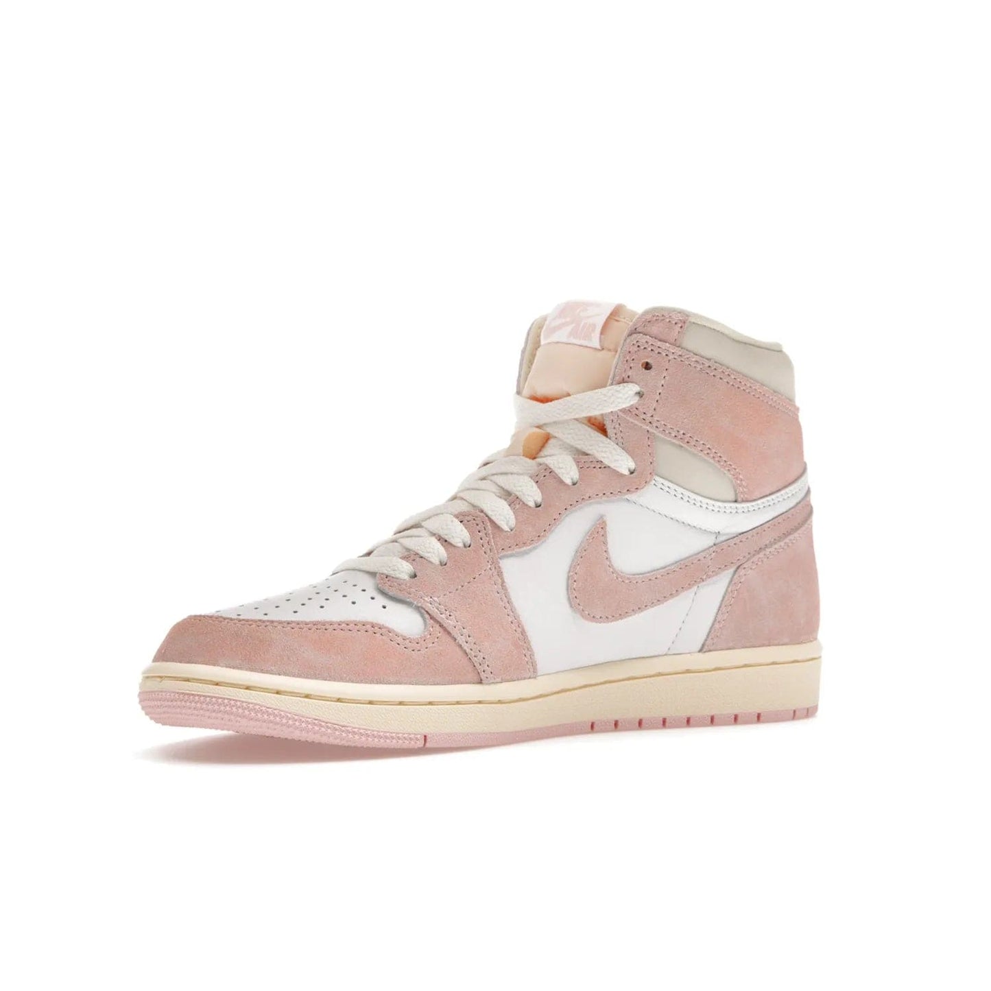 Jordan 1 Retro High OG Washed Pink (Women's) - Image 16 - Only at www.BallersClubKickz.com - Iconic Air Jordan 1 Retro High OG for women with unique pink suede and white leather uppers. Get the timeless look on April 22, 2023.