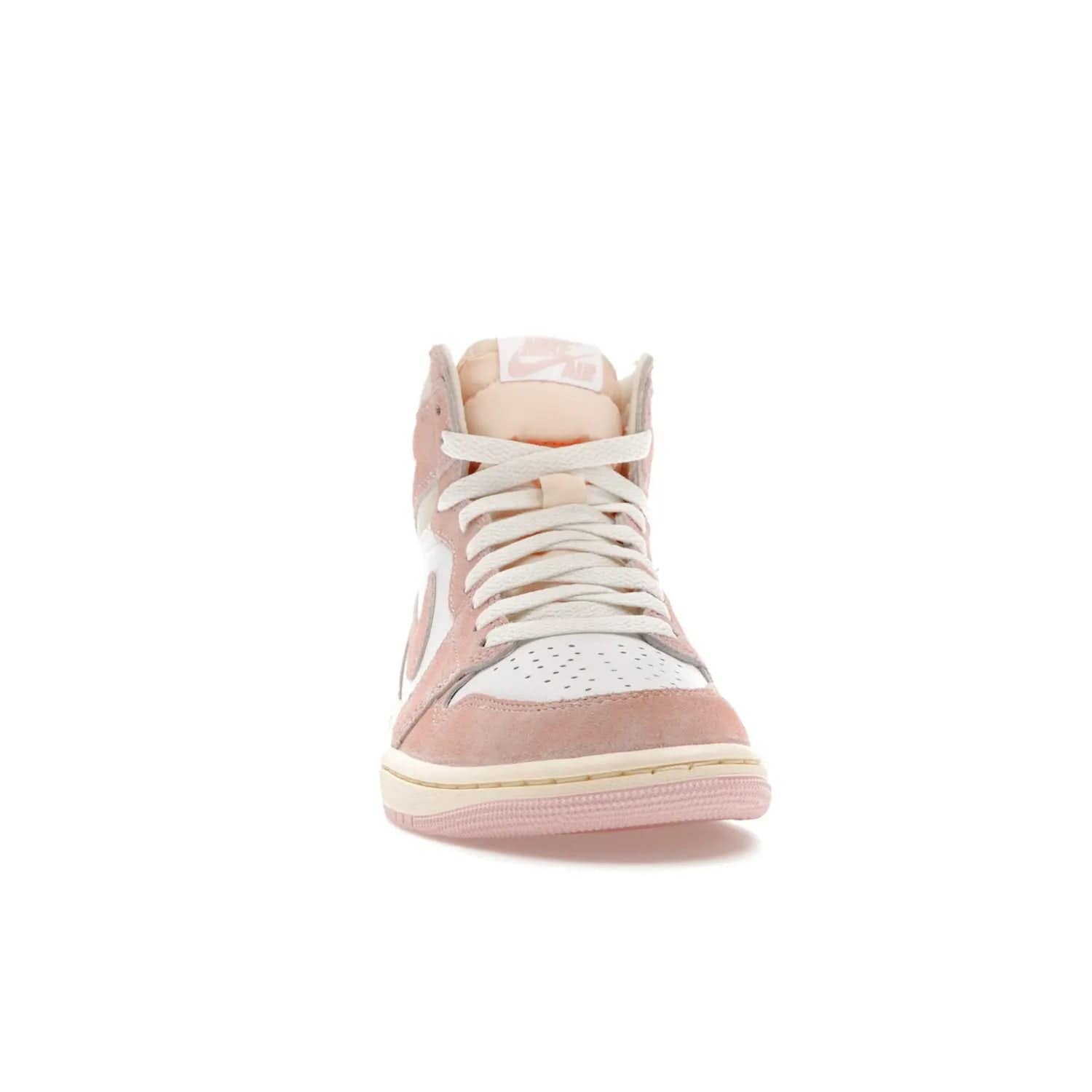 Jordan 1 Retro High OG Washed Pink (Women's) - Image 9 - Only at www.BallersClubKickz.com - Iconic Air Jordan 1 Retro High OG for women with unique pink suede and white leather uppers. Get the timeless look on April 22, 2023.