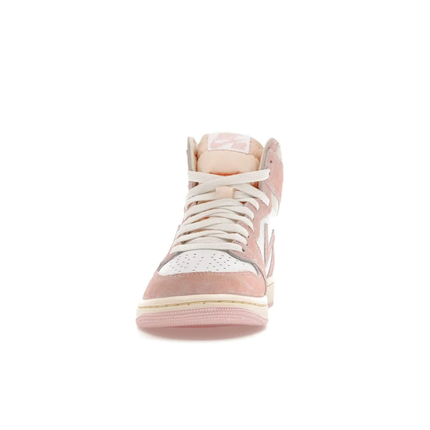 Jordan 1 Retro High OG Washed Pink (Women's) - Image 11 - Only at www.BallersClubKickz.com - Iconic Air Jordan 1 Retro High OG for women with unique pink suede and white leather uppers. Get the timeless look on April 22, 2023.