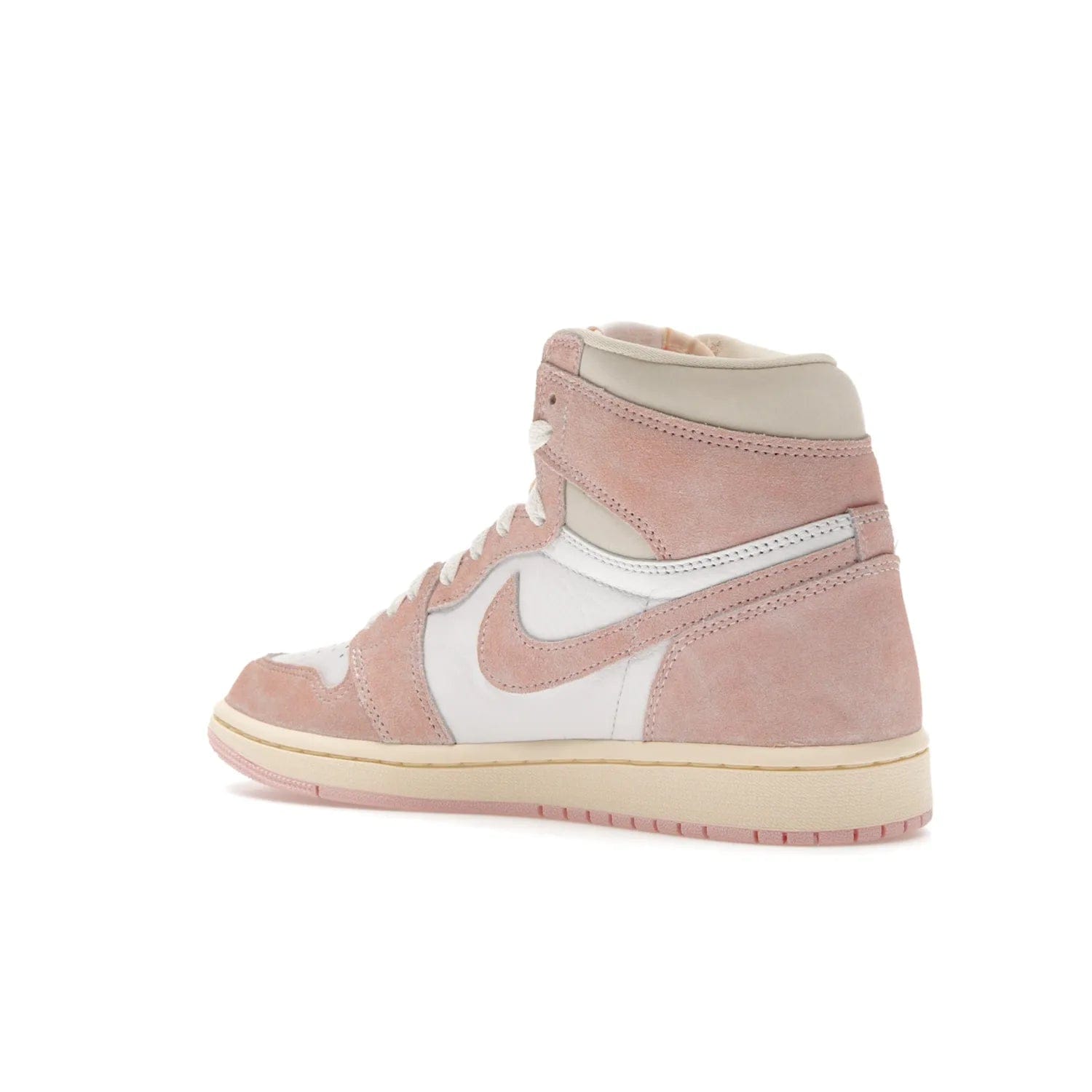 Jordan 1 Retro High OG Washed Pink (Women's) - Image 23 - Only at www.BallersClubKickz.com - Iconic Air Jordan 1 Retro High OG for women with unique pink suede and white leather uppers. Get the timeless look on April 22, 2023.