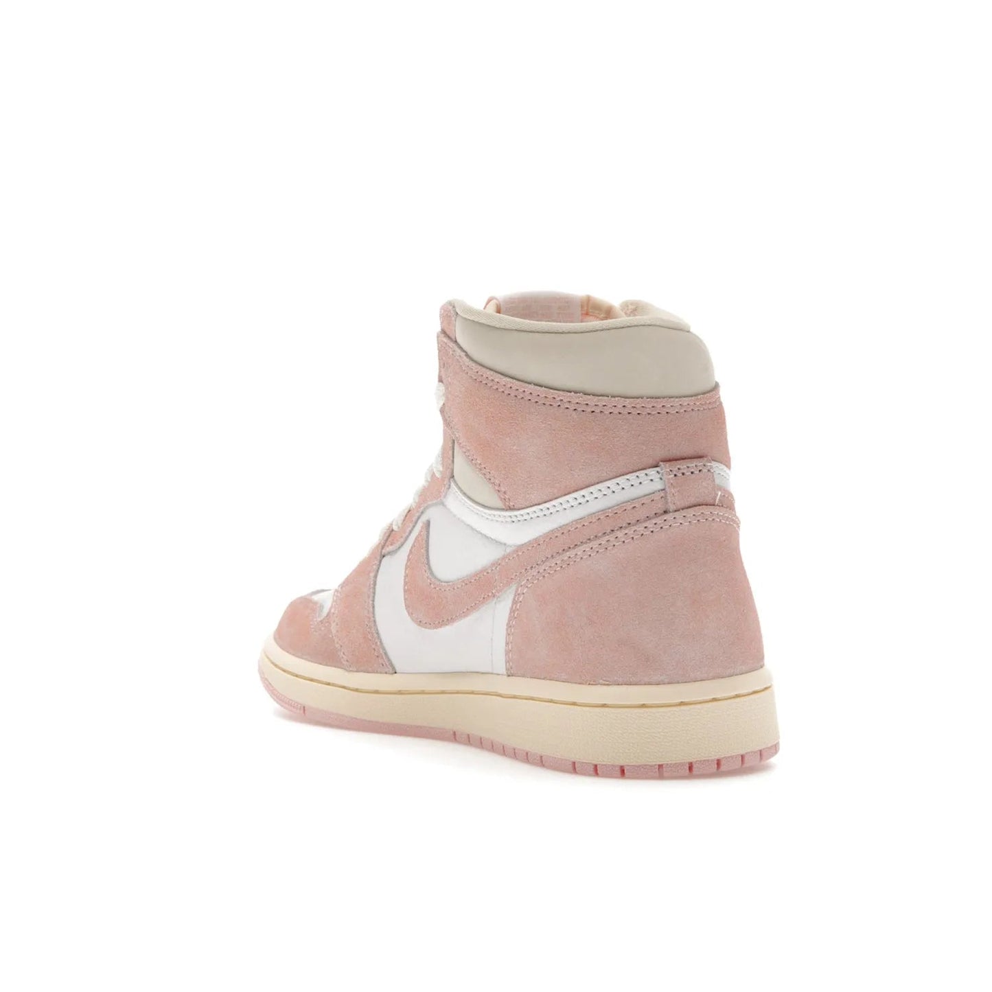 Jordan 1 Retro High OG Washed Pink (Women's) - Image 25 - Only at www.BallersClubKickz.com - Iconic Air Jordan 1 Retro High OG for women with unique pink suede and white leather uppers. Get the timeless look on April 22, 2023.