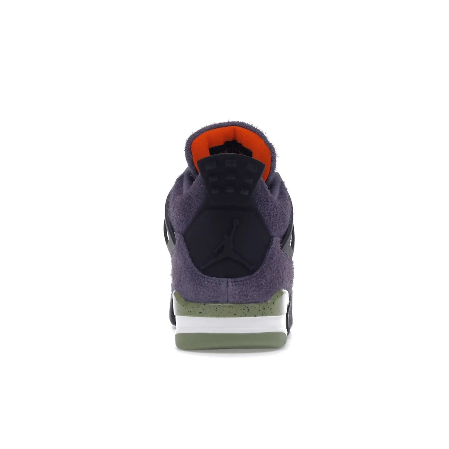 Jordan 4 Retro Canyon Purple (Women's) - Image 28 - Only at www.BallersClubKickz.com - New Air Jordan 4 Retro Canyon Purple W sneaker features shaggy purple suede, lime highlights & safety orange Jumpman branding. Classic ankle-hugging silhouette with modern colors released 15/10/2022.