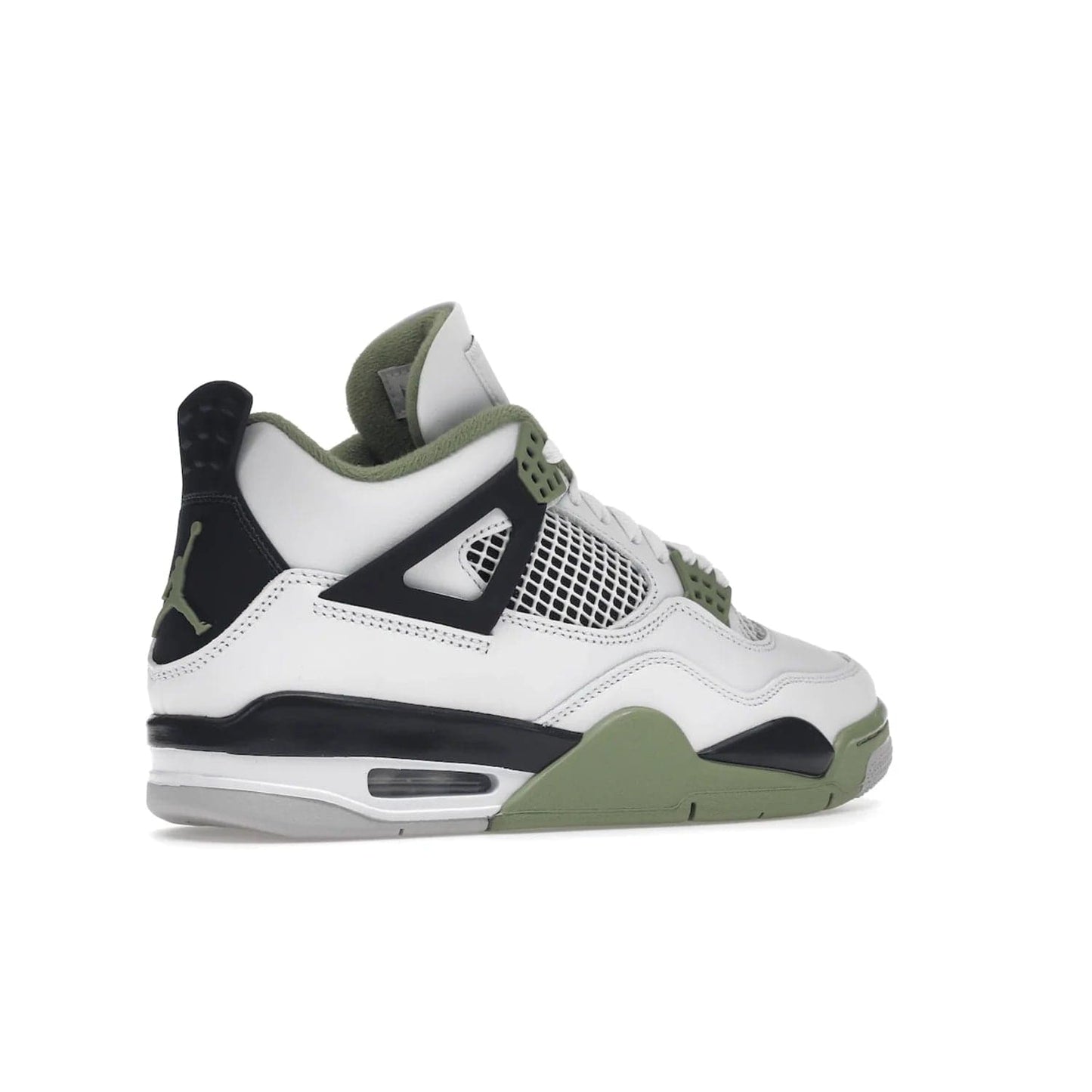 Jordan 4 Retro Seafoam (Women's) - Image 34 - Only at www.BallersClubKickz.com - Classic Air Jordan 4 Retro Seafoam (W), white leather upper with black midsole and heel tab, seafoam green details. Available in womens' sizing February 9, 2023.