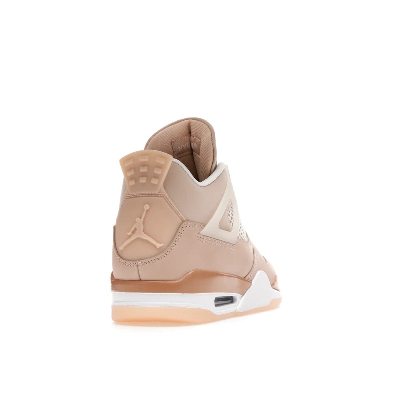 Jordan 4 Retro Shimmer (Women's) - Image 30 - Only at www.BallersClubKickz.com - Air Jordan 4 Shimmer (W): A women's-exclusive design with a buttery beige upper and Silver/Orange Bronze details. Durabuck and metallic Jumpman branding elevate the iconic silhouette. Shop now.