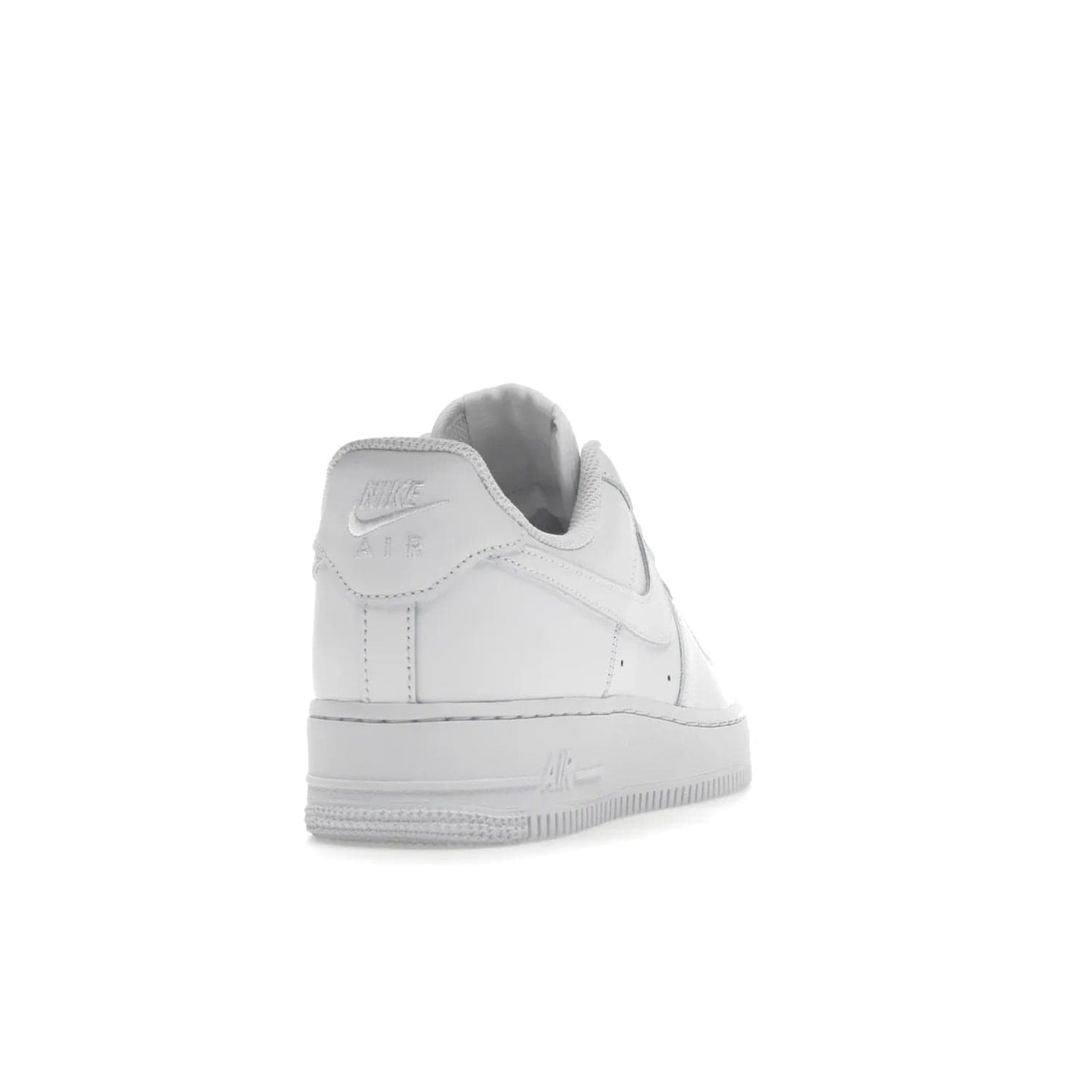 Nike Air Force 1 Low '07 White (Women's) - Image 30 - Only at www.BallersClubKickz.com - Timeless classic sneaker updated with white leather upper and perforated toe box. Nike heel embroidery and white sole. Released January 2018.