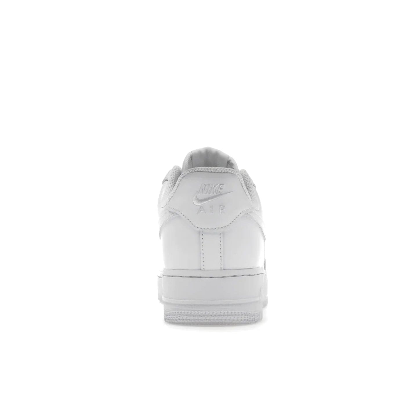 Nike Air Force 1 Low '07 White (Women's) - Image 28 - Only at www.BallersClubKickz.com - Timeless classic sneaker updated with white leather upper and perforated toe box. Nike heel embroidery and white sole. Released January 2018.