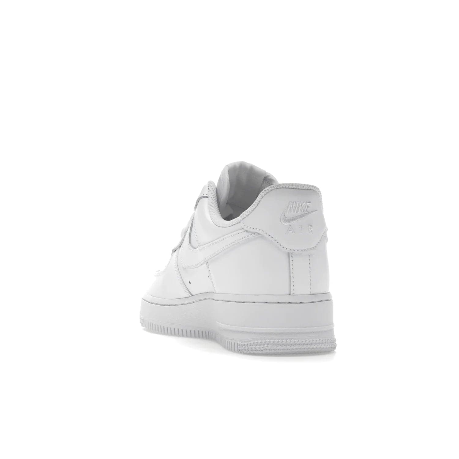 Nike Air Force 1 Low '07 White (Women's) - Image 26 - Only at www.BallersClubKickz.com - Timeless classic sneaker updated with white leather upper and perforated toe box. Nike heel embroidery and white sole. Released January 2018.