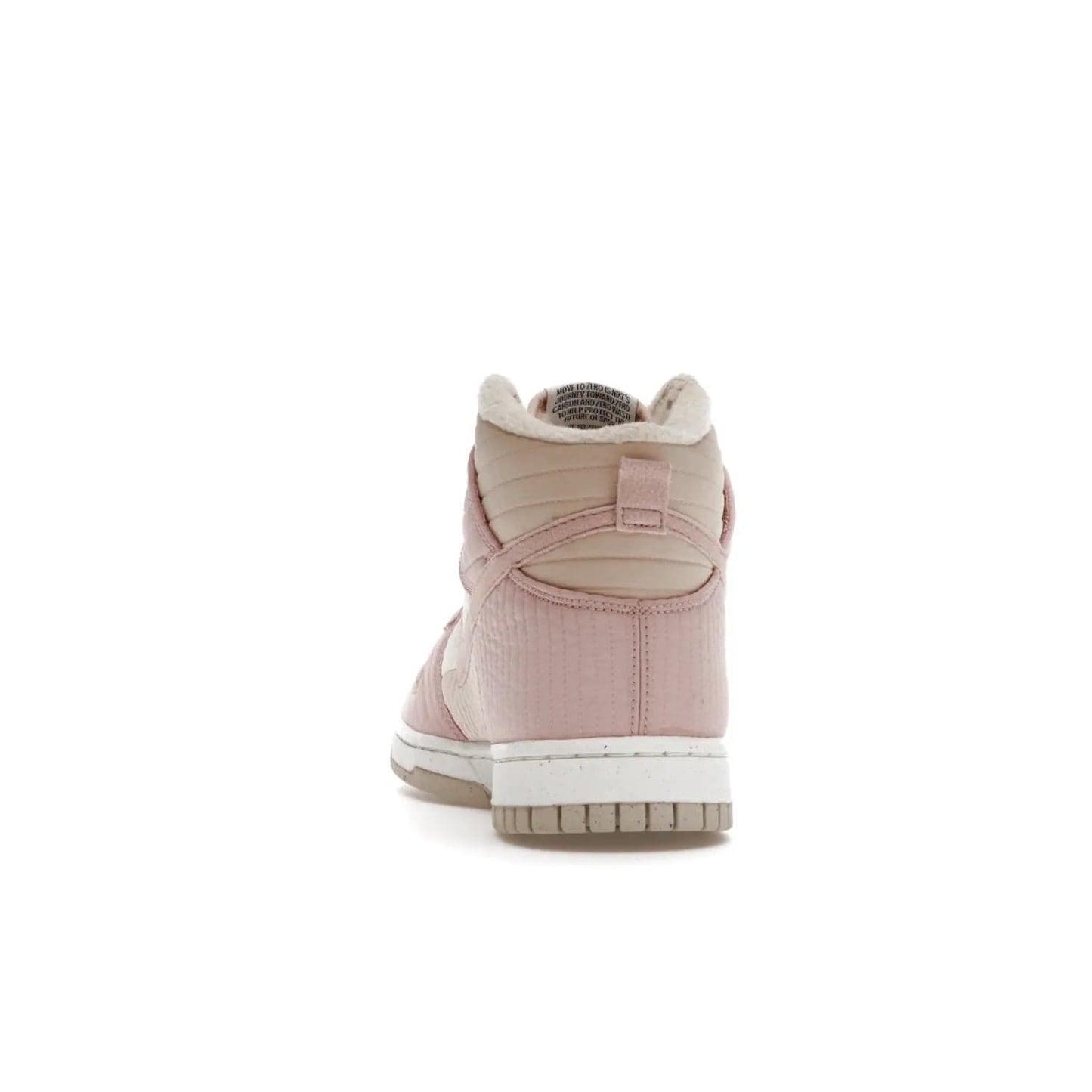 Nike Dunk High LX Next Nature Pink Oxford (Women's) - Image 27 - Only at www.BallersClubKickz.com - Cozy up in the Nike Dunk High LX Next Nature Pink Oxford for Women. Quilted upper, white midsole, soft fleece interior provide warmth and comfort for cold winter nights.