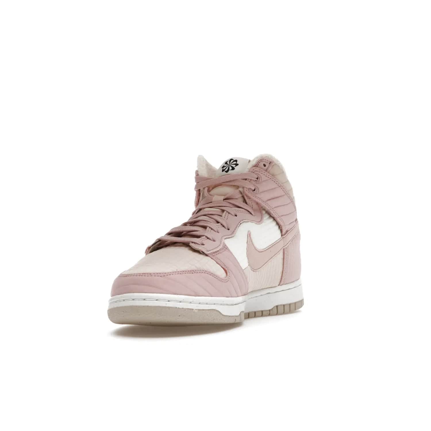 Nike Dunk High LX Next Nature Pink Oxford (Women's) - Image 13 - Only at www.BallersClubKickz.com - Cozy up in the Nike Dunk High LX Next Nature Pink Oxford for Women. Quilted upper, white midsole, soft fleece interior provide warmth and comfort for cold winter nights.