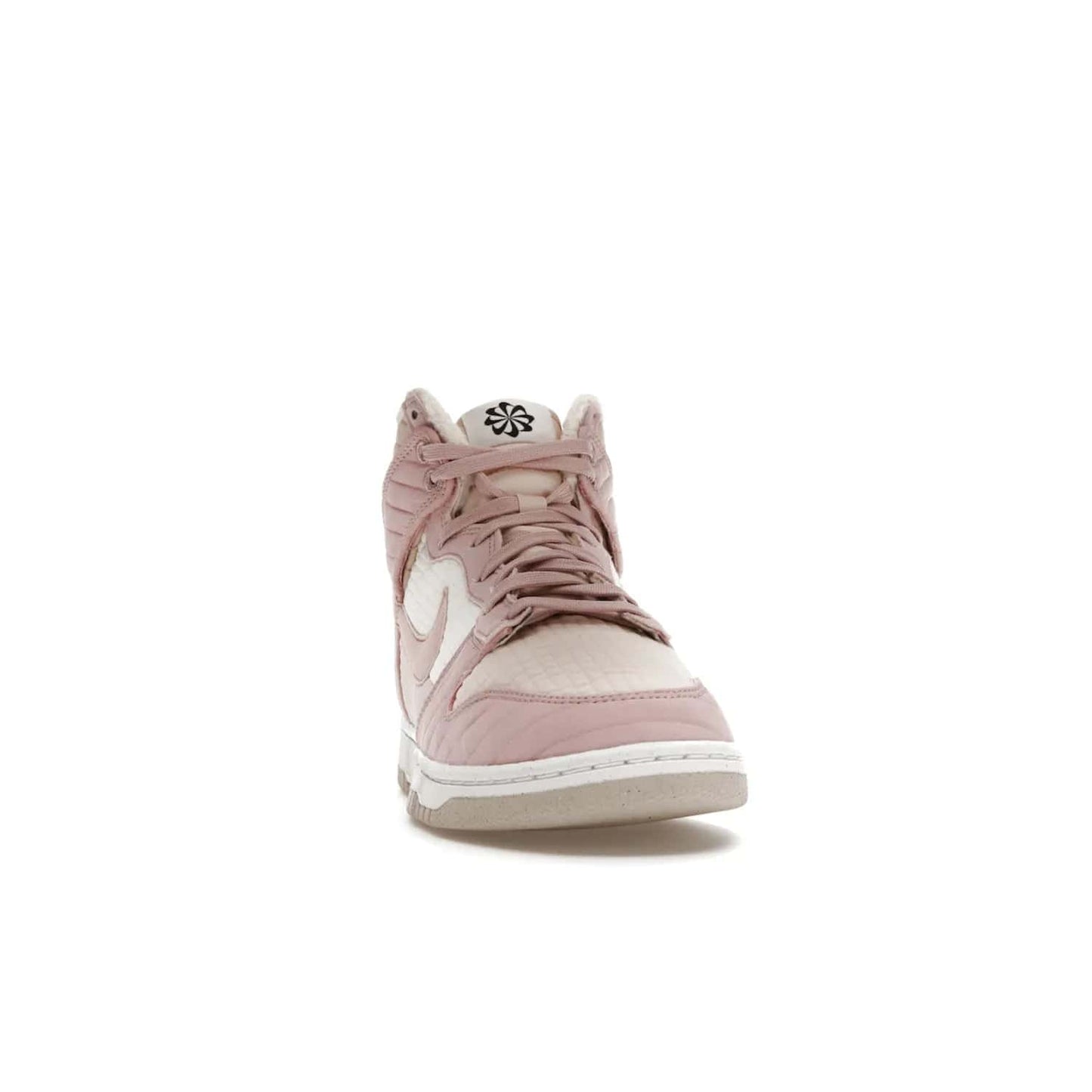 Nike Dunk High LX Next Nature Pink Oxford (Women's) - Image 9 - Only at www.BallersClubKickz.com - Cozy up in the Nike Dunk High LX Next Nature Pink Oxford for Women. Quilted upper, white midsole, soft fleece interior provide warmth and comfort for cold winter nights.