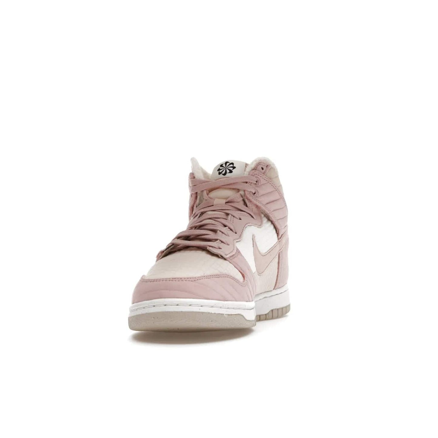 Nike Dunk High LX Next Nature Pink Oxford (Women's) - Image 12 - Only at www.BallersClubKickz.com - Cozy up in the Nike Dunk High LX Next Nature Pink Oxford for Women. Quilted upper, white midsole, soft fleece interior provide warmth and comfort for cold winter nights.