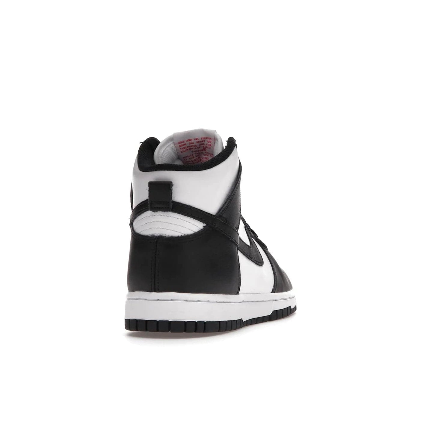 Nike Dunk High Panda (2021) (Women's) - Image 30 - Only at www.BallersClubKickz.com - The Nike Dunk High Panda (2021) (Women's) shoe offers stylish comfort. Featuring black and white leather uppers, a matching sole, with a red woven tongue label, this luxurious shoe will make any outfit stand out. Dare to be different and add to your wardrobe today!