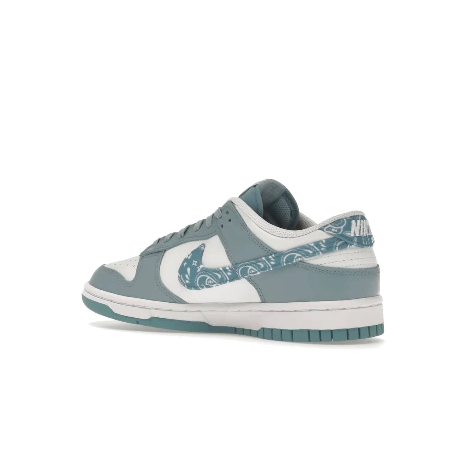 Nike Dunk Low Essential Paisley Pack Worn Blue (Women's) - Image 23 - Only at www.BallersClubKickz.com - Get the Nike Dunk Low Essential Paisley Pack Worn Blue (Women's) for style and comfort. White leather construction, light blue leather overlays, canvas Swooshes and matching heel tabs offer a rich blue hue. Finished by a white and light blue sole, this classic Nike Dunk is the perfect addition to any wardrobe. Released in March 2022.