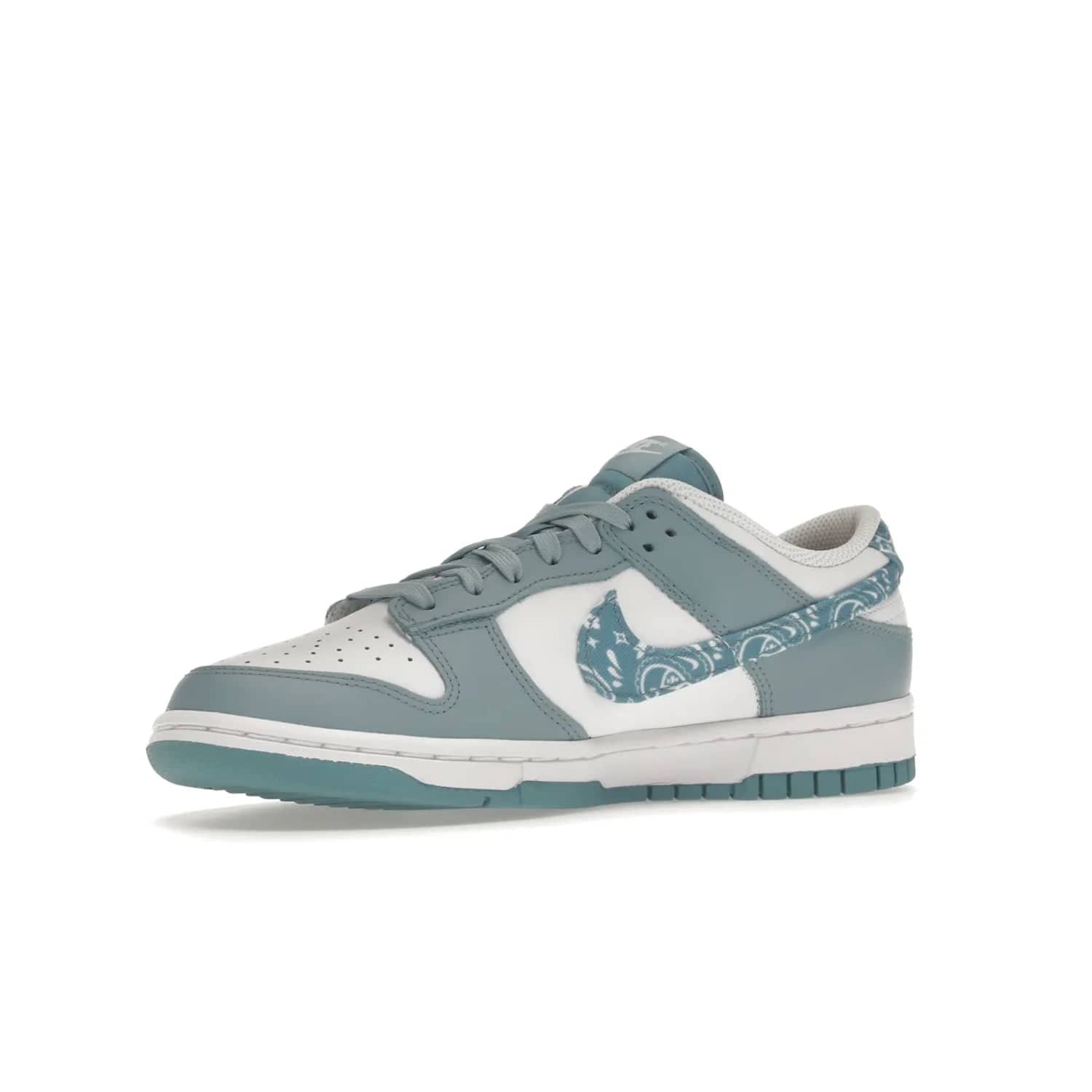 Nike Dunk Low Essential Paisley Pack Worn Blue (Women's) - Image 16 - Only at www.BallersClubKickz.com - Get the Nike Dunk Low Essential Paisley Pack Worn Blue (Women's) for style and comfort. White leather construction, light blue leather overlays, canvas Swooshes and matching heel tabs offer a rich blue hue. Finished by a white and light blue sole, this classic Nike Dunk is the perfect addition to any wardrobe. Released in March 2022.