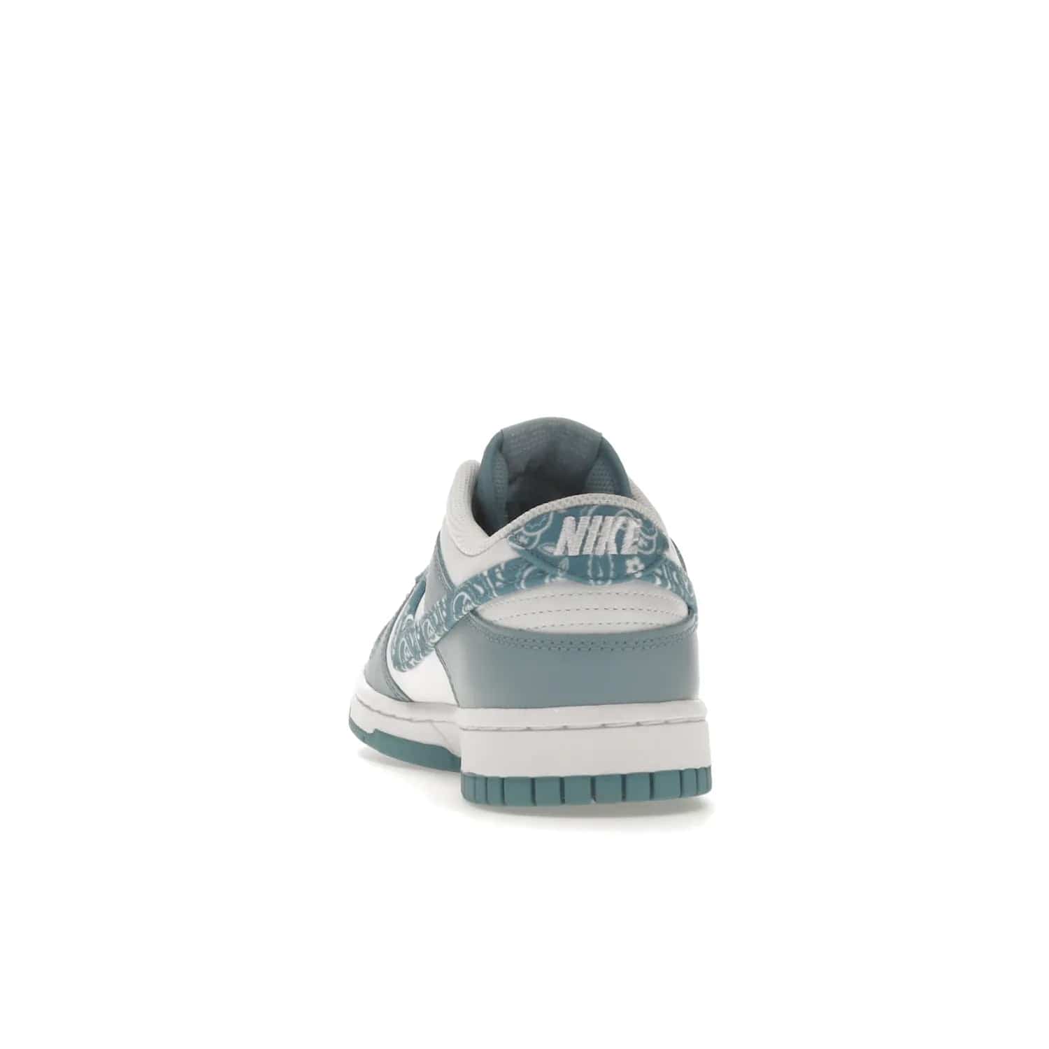 Nike Dunk Low Essential Paisley Pack Worn Blue (Women's) - Image 27 - Only at www.BallersClubKickz.com - Get the Nike Dunk Low Essential Paisley Pack Worn Blue (Women's) for style and comfort. White leather construction, light blue leather overlays, canvas Swooshes and matching heel tabs offer a rich blue hue. Finished by a white and light blue sole, this classic Nike Dunk is the perfect addition to any wardrobe. Released in March 2022.