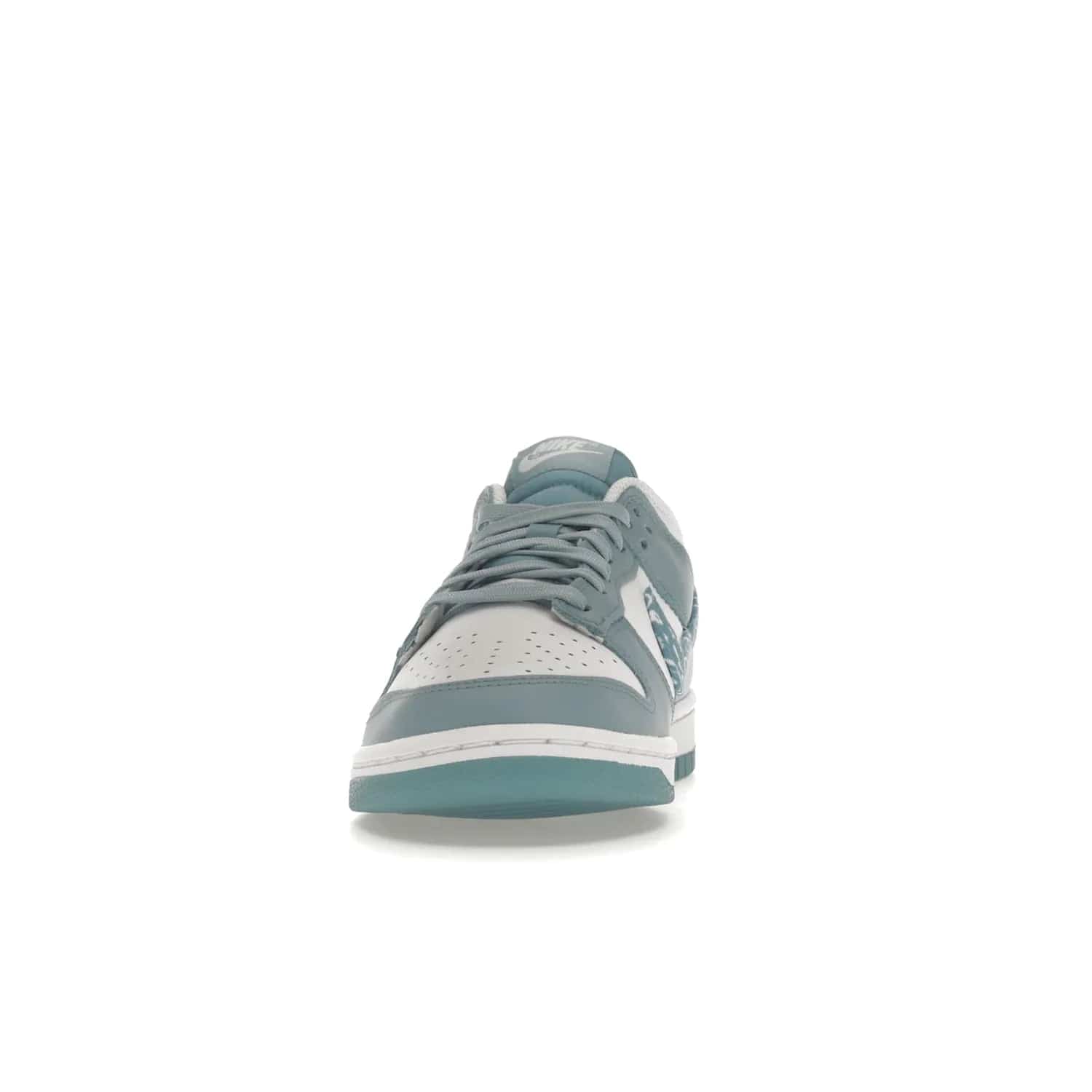 Nike Dunk Low Essential Paisley Pack Worn Blue (Women's) - Image 11 - Only at www.BallersClubKickz.com - Get the Nike Dunk Low Essential Paisley Pack Worn Blue (Women's) for style and comfort. White leather construction, light blue leather overlays, canvas Swooshes and matching heel tabs offer a rich blue hue. Finished by a white and light blue sole, this classic Nike Dunk is the perfect addition to any wardrobe. Released in March 2022.