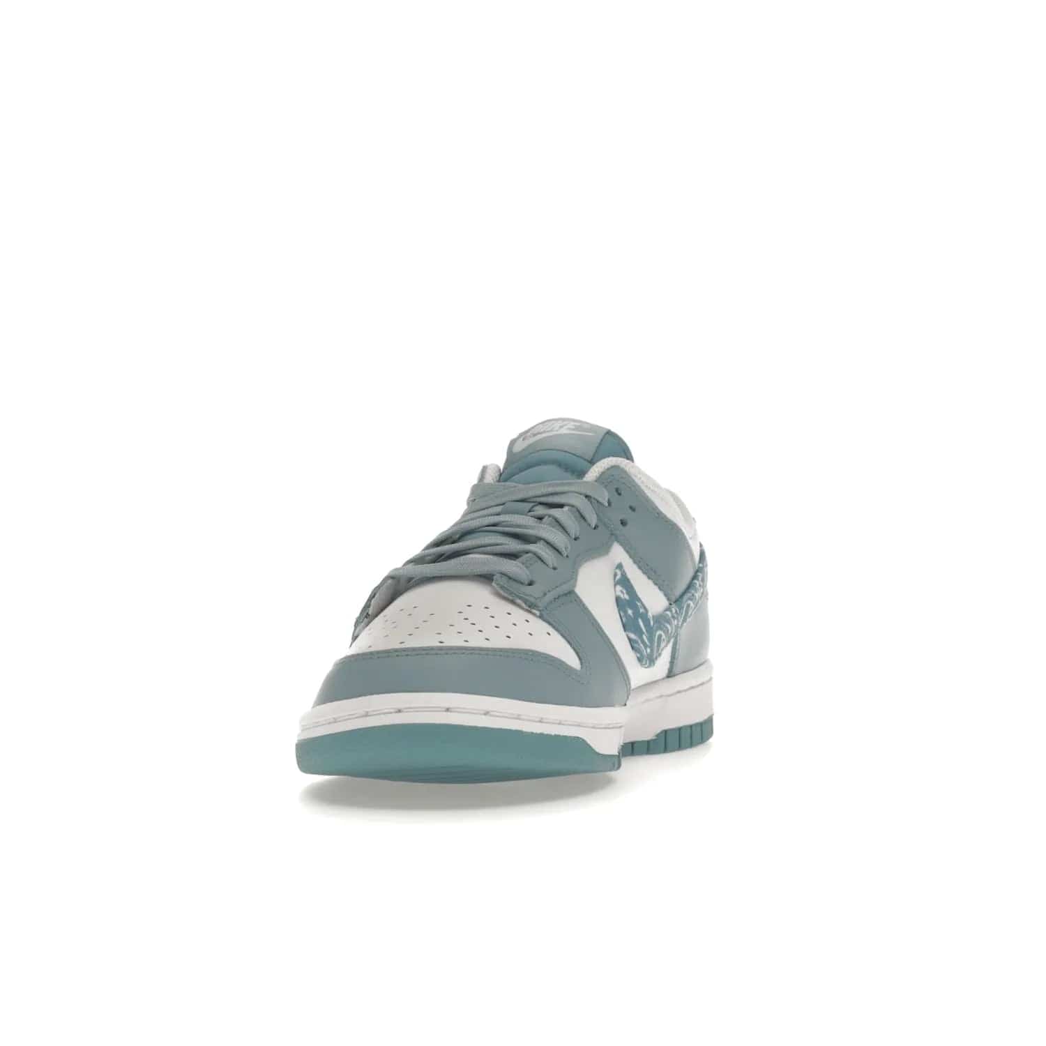 Nike Dunk Low Essential Paisley Pack Worn Blue (Women's) - Image 12 - Only at www.BallersClubKickz.com - Get the Nike Dunk Low Essential Paisley Pack Worn Blue (Women's) for style and comfort. White leather construction, light blue leather overlays, canvas Swooshes and matching heel tabs offer a rich blue hue. Finished by a white and light blue sole, this classic Nike Dunk is the perfect addition to any wardrobe. Released in March 2022.
