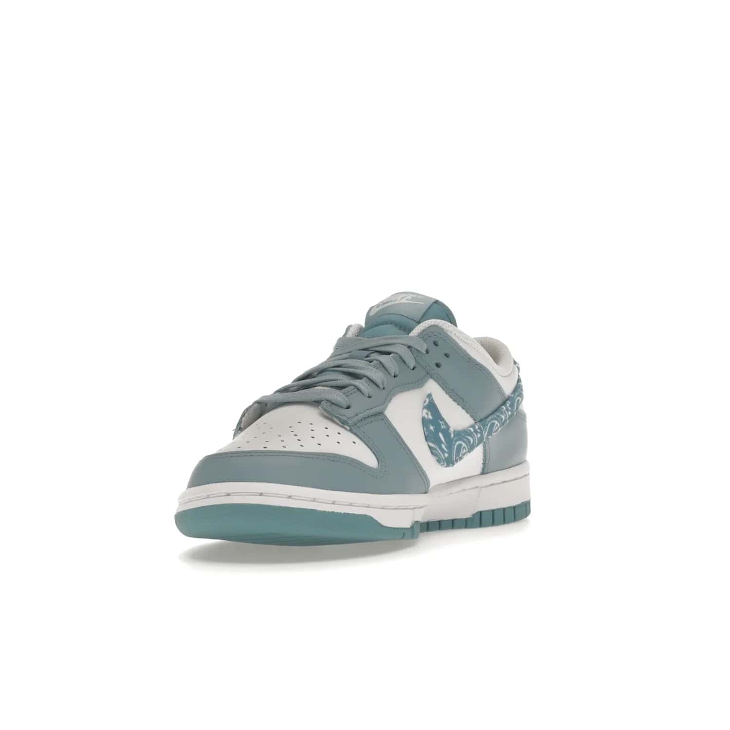 Nike Dunk Low Essential Paisley Pack Worn Blue (Women's) - Image 13 - Only at www.BallersClubKickz.com - Get the Nike Dunk Low Essential Paisley Pack Worn Blue (Women's) for style and comfort. White leather construction, light blue leather overlays, canvas Swooshes and matching heel tabs offer a rich blue hue. Finished by a white and light blue sole, this classic Nike Dunk is the perfect addition to any wardrobe. Released in March 2022.