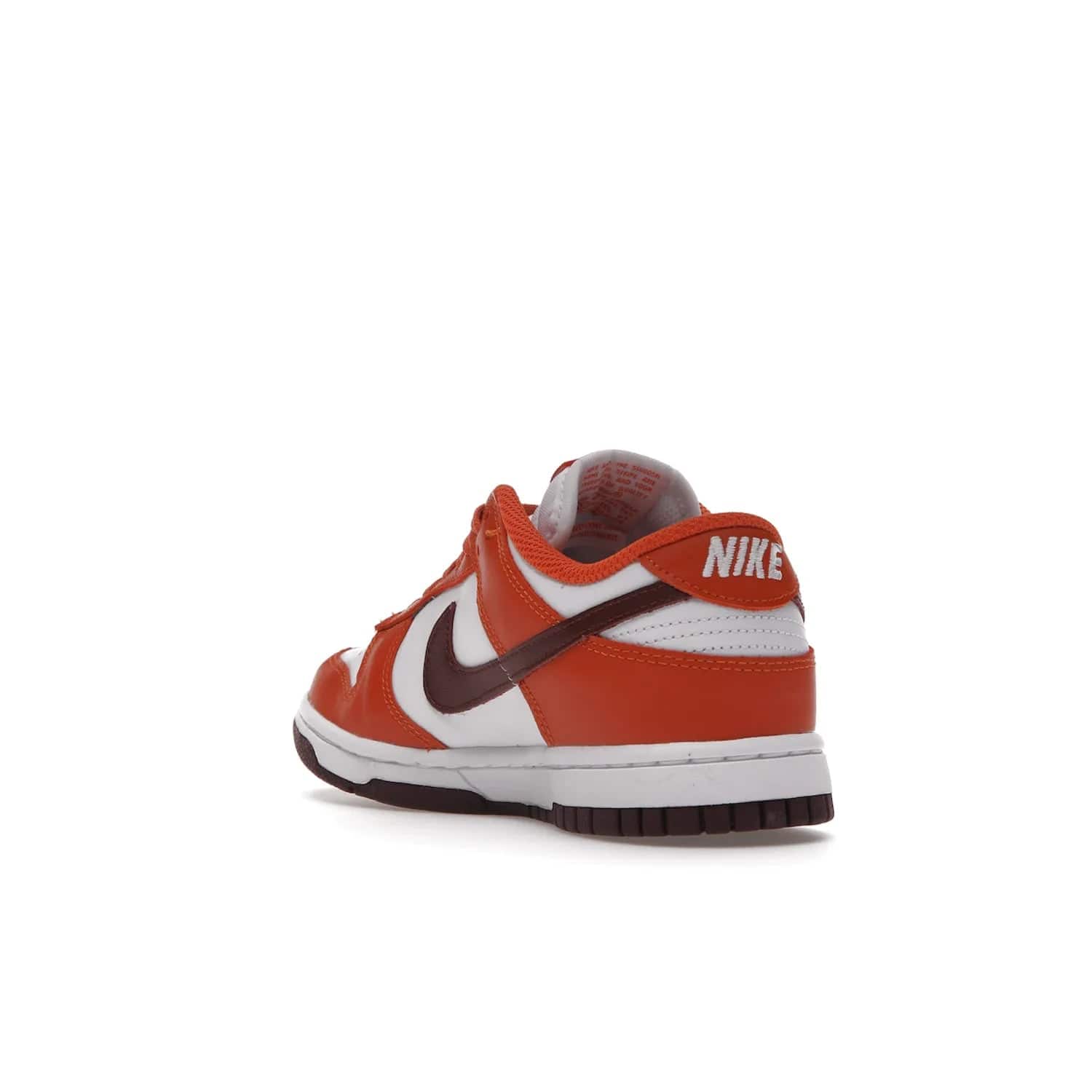 Nike Dunk Low Bronze Eclipse (Women's) - Image 25 - Only at www.BallersClubKickz.com - Elevate your style with the Women's Nike Dunk Low Bronze Eclipse! White leather upper, Mesa Orange overlays, Bronze Eclipse Swooshes, and matching soles designed for striking style. A modern statement piece to add to your wardrobe.
