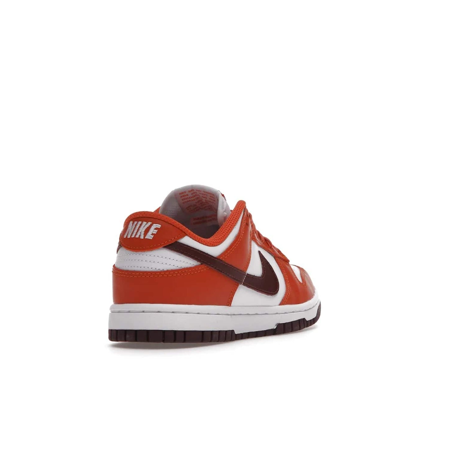 Nike Dunk Low Bronze Eclipse (Women's) - Image 31 - Only at www.BallersClubKickz.com - Elevate your style with the Women's Nike Dunk Low Bronze Eclipse! White leather upper, Mesa Orange overlays, Bronze Eclipse Swooshes, and matching soles designed for striking style. A modern statement piece to add to your wardrobe.