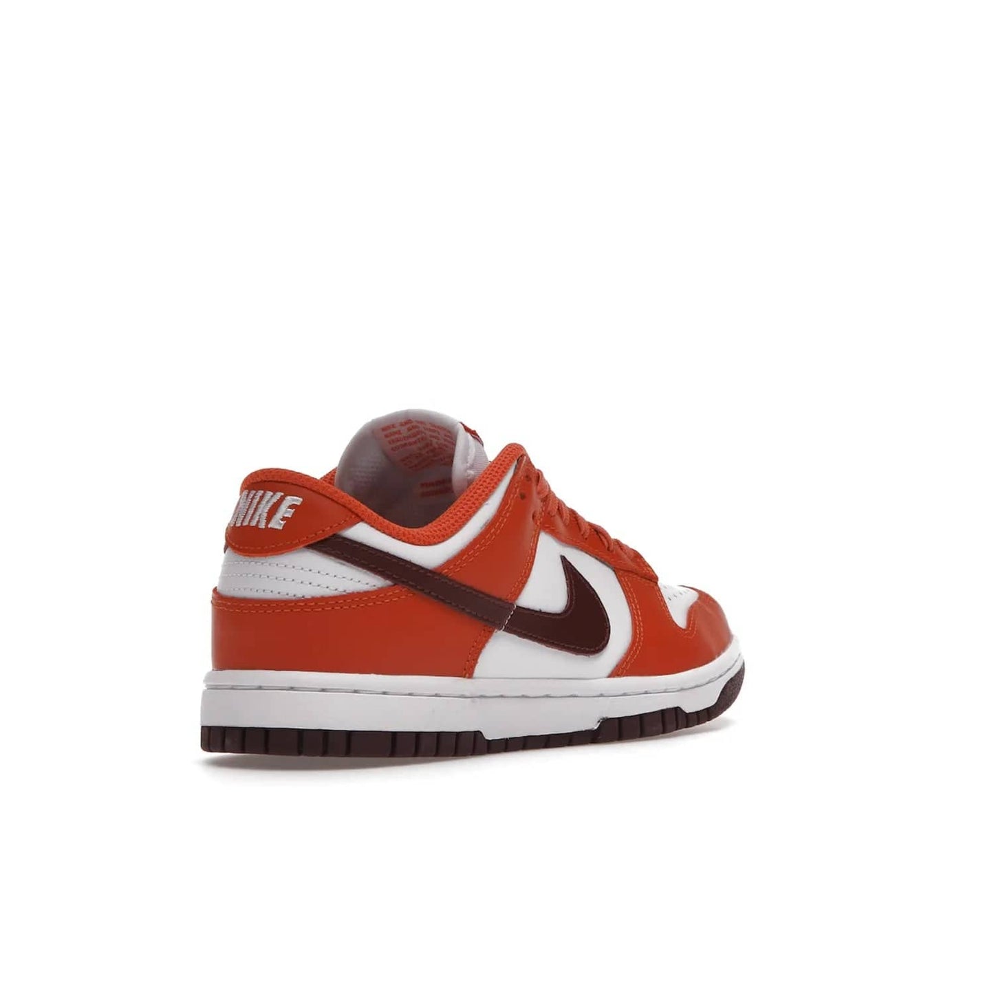Nike Dunk Low Bronze Eclipse (Women's) - Image 32 - Only at www.BallersClubKickz.com - Elevate your style with the Women's Nike Dunk Low Bronze Eclipse! White leather upper, Mesa Orange overlays, Bronze Eclipse Swooshes, and matching soles designed for striking style. A modern statement piece to add to your wardrobe.