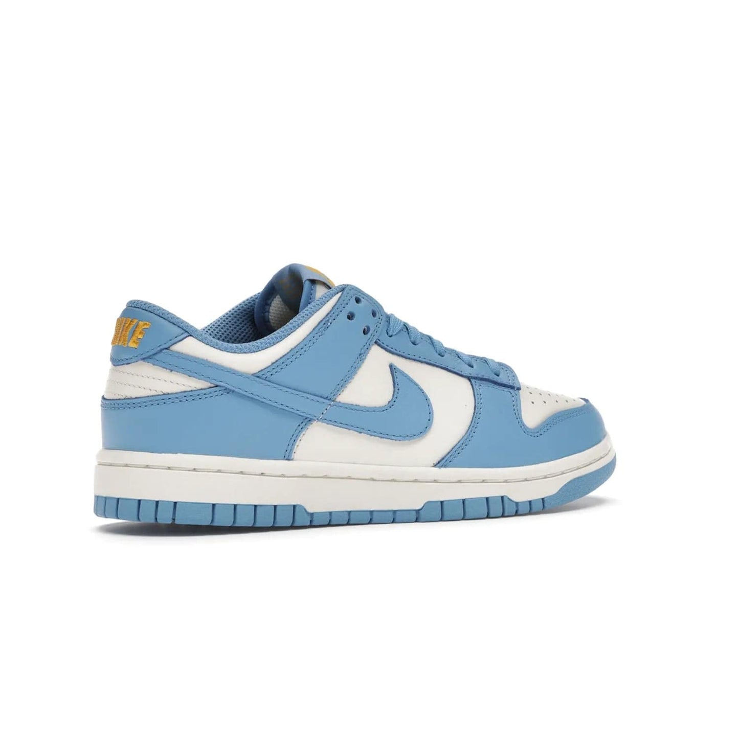 Nike Dunk Low Coast (Women's) - Image 34 - Only at www.BallersClubKickz.com - Iconic UCLA colors honor the west coast with the Nike Dunk Low Coast (Women's), a bold combo of light blue, white and yellow. Light leather upper with white midsole and light EVA outsole offer a modern twist. Released Feb 2021 for $100.