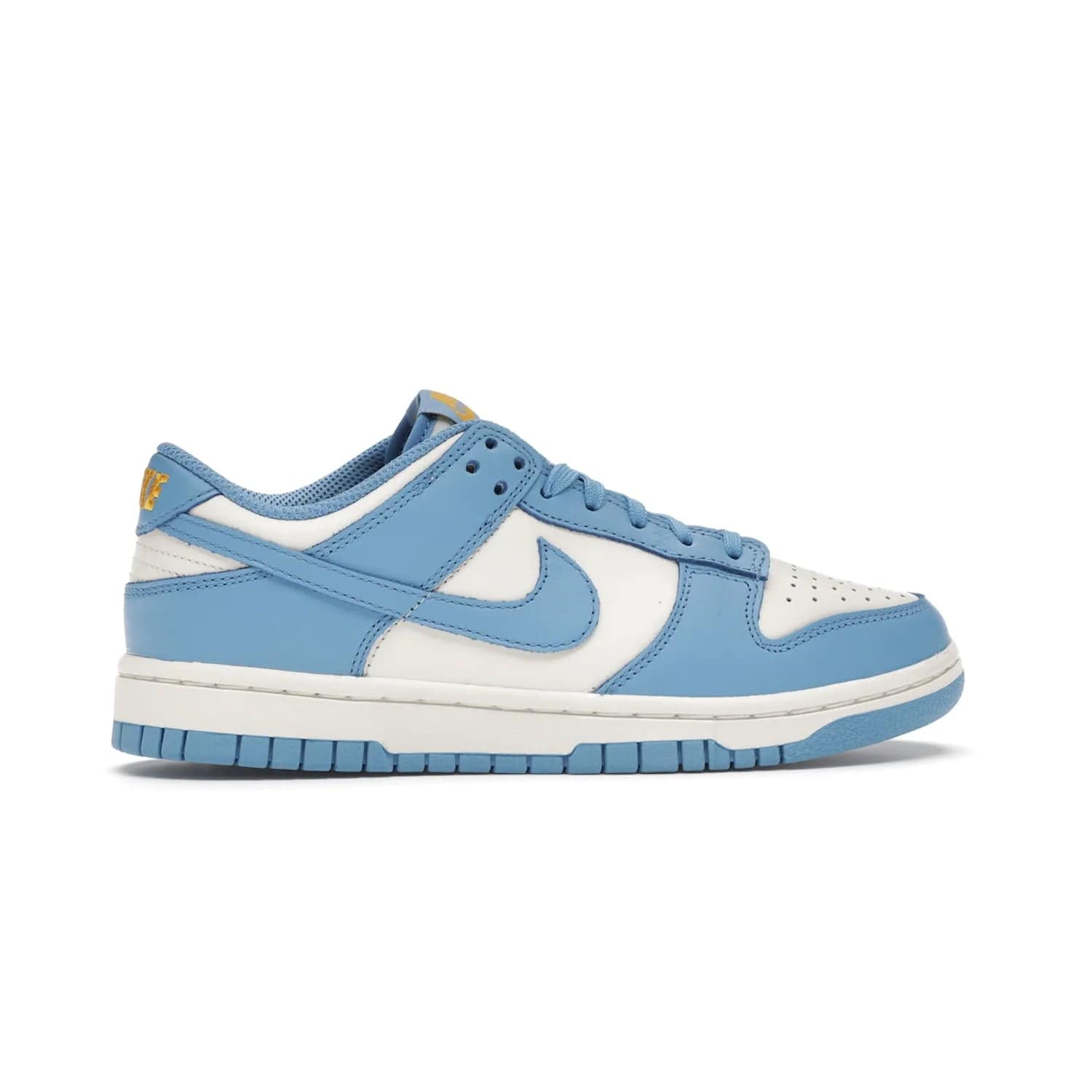 Nike Dunk Low Coast (Women's) - Image 36 - Only at www.BallersClubKickz.com - Iconic UCLA colors honor the west coast with the Nike Dunk Low Coast (Women's), a bold combo of light blue, white and yellow. Light leather upper with white midsole and light EVA outsole offer a modern twist. Released Feb 2021 for $100.