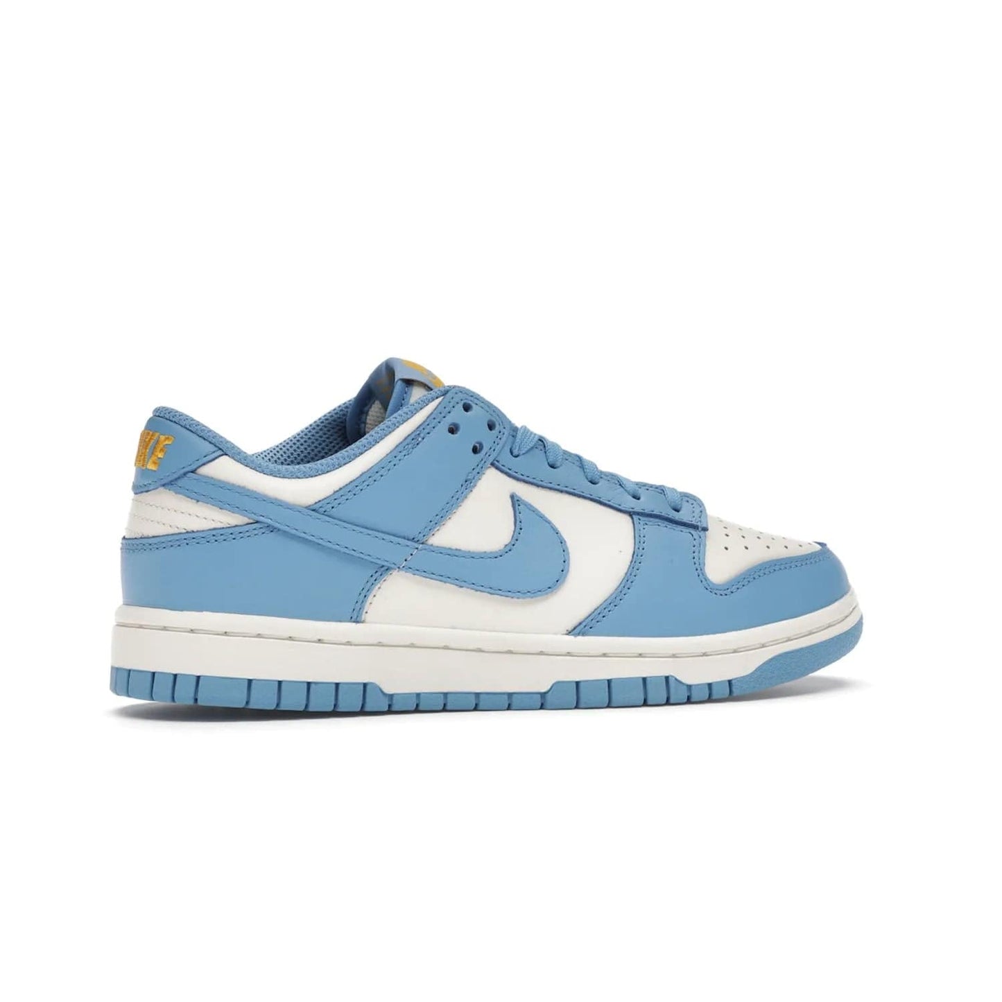 Nike Dunk Low Coast (Women's) - Image 35 - Only at www.BallersClubKickz.com - Iconic UCLA colors honor the west coast with the Nike Dunk Low Coast (Women's), a bold combo of light blue, white and yellow. Light leather upper with white midsole and light EVA outsole offer a modern twist. Released Feb 2021 for $100.