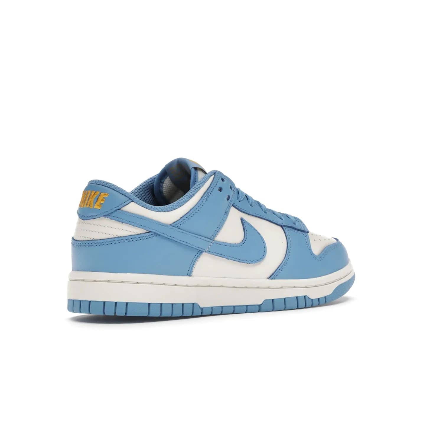 Nike Dunk Low Coast (Women's) - Image 33 - Only at www.BallersClubKickz.com - Iconic UCLA colors honor the west coast with the Nike Dunk Low Coast (Women's), a bold combo of light blue, white and yellow. Light leather upper with white midsole and light EVA outsole offer a modern twist. Released Feb 2021 for $100.