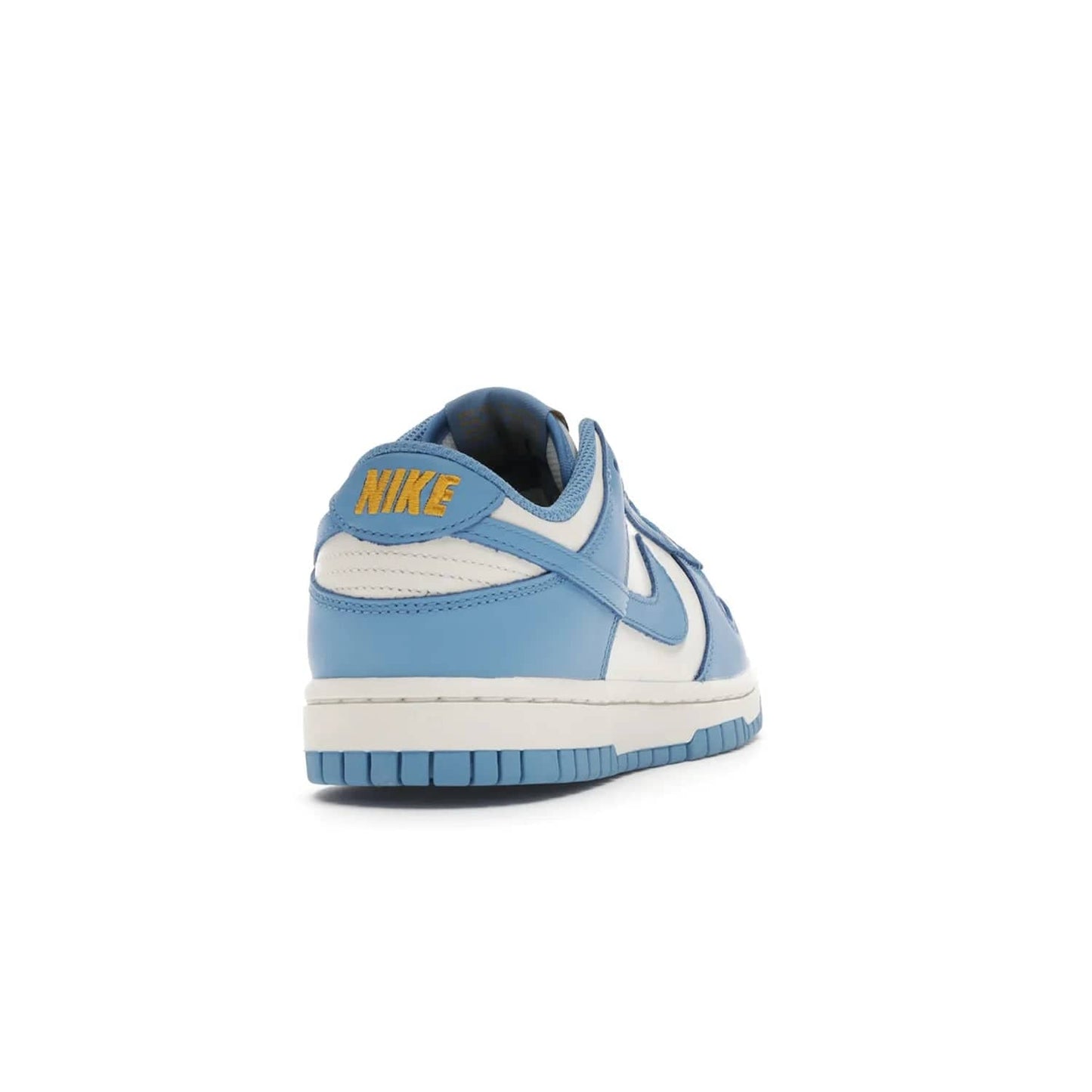Nike Dunk Low Coast (Women's) - Image 30 - Only at www.BallersClubKickz.com - Iconic UCLA colors honor the west coast with the Nike Dunk Low Coast (Women's), a bold combo of light blue, white and yellow. Light leather upper with white midsole and light EVA outsole offer a modern twist. Released Feb 2021 for $100.