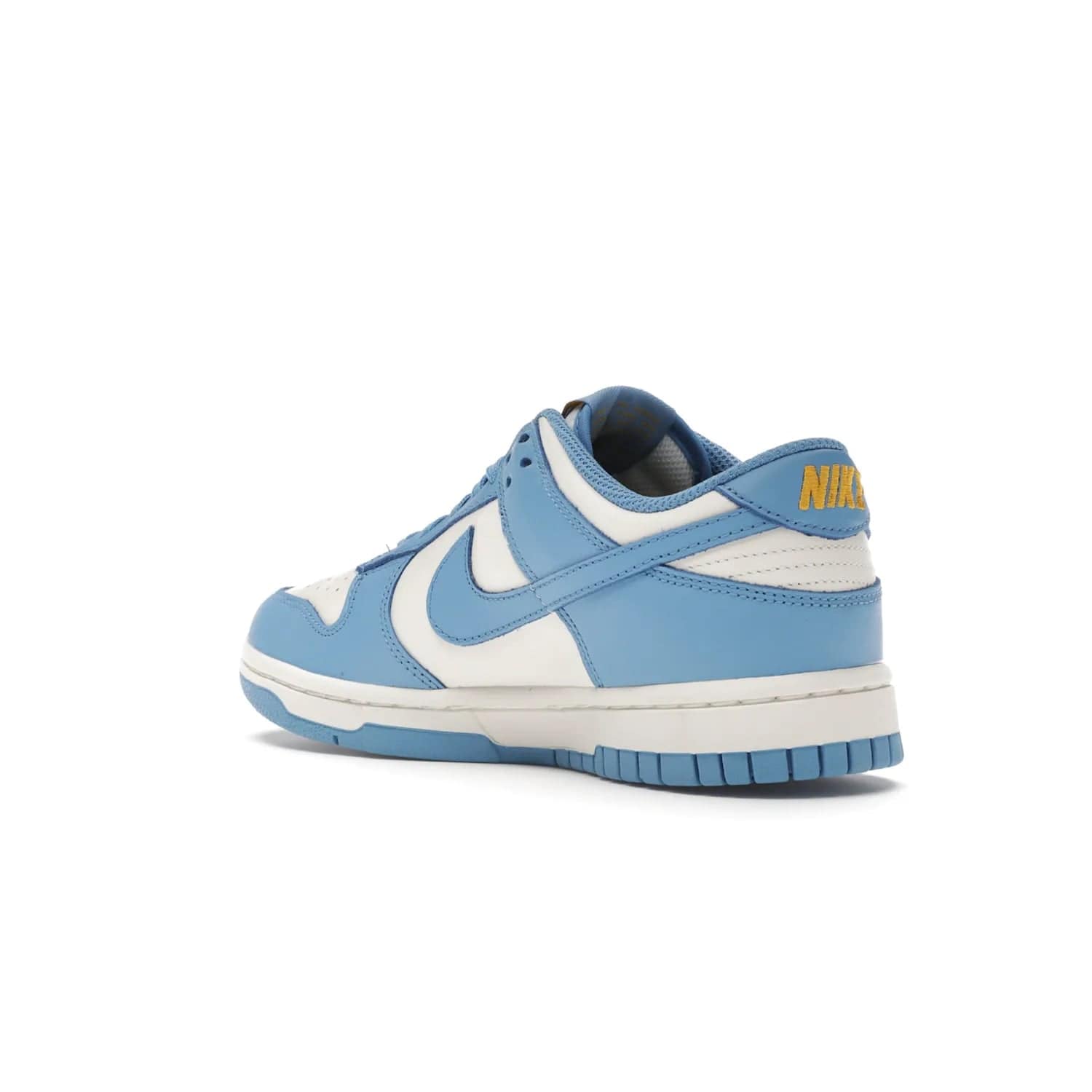 Nike Dunk Low Coast (Women's) - Image 24 - Only at www.BallersClubKickz.com - Iconic UCLA colors honor the west coast with the Nike Dunk Low Coast (Women's), a bold combo of light blue, white and yellow. Light leather upper with white midsole and light EVA outsole offer a modern twist. Released Feb 2021 for $100.