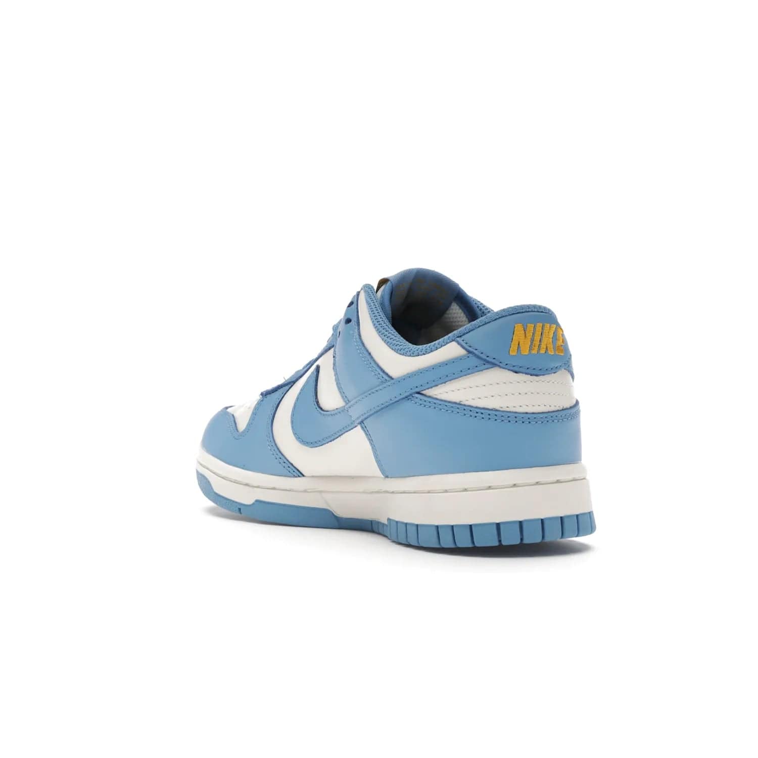 Nike Dunk Low Coast (Women's) - Image 25 - Only at www.BallersClubKickz.com - Iconic UCLA colors honor the west coast with the Nike Dunk Low Coast (Women's), a bold combo of light blue, white and yellow. Light leather upper with white midsole and light EVA outsole offer a modern twist. Released Feb 2021 for $100.