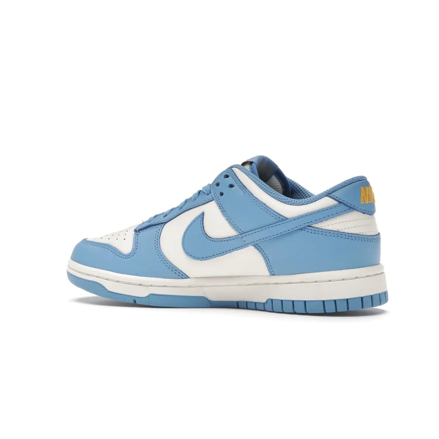 Nike Dunk Low Coast (Women's) - Image 22 - Only at www.BallersClubKickz.com - Iconic UCLA colors honor the west coast with the Nike Dunk Low Coast (Women's), a bold combo of light blue, white and yellow. Light leather upper with white midsole and light EVA outsole offer a modern twist. Released Feb 2021 for $100.