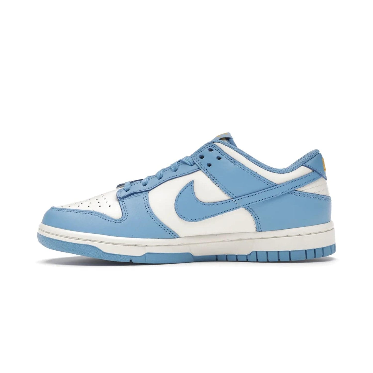 Nike Dunk Low Coast (Women's) - Image 19 - Only at www.BallersClubKickz.com - Iconic UCLA colors honor the west coast with the Nike Dunk Low Coast (Women's), a bold combo of light blue, white and yellow. Light leather upper with white midsole and light EVA outsole offer a modern twist. Released Feb 2021 for $100.