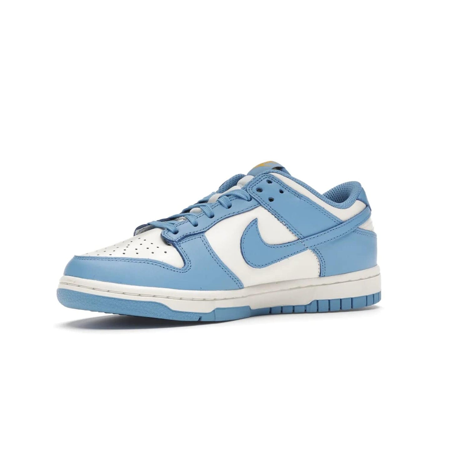 Nike Dunk Low Coast (Women's) - Image 16 - Only at www.BallersClubKickz.com - Iconic UCLA colors honor the west coast with the Nike Dunk Low Coast (Women's), a bold combo of light blue, white and yellow. Light leather upper with white midsole and light EVA outsole offer a modern twist. Released Feb 2021 for $100.
