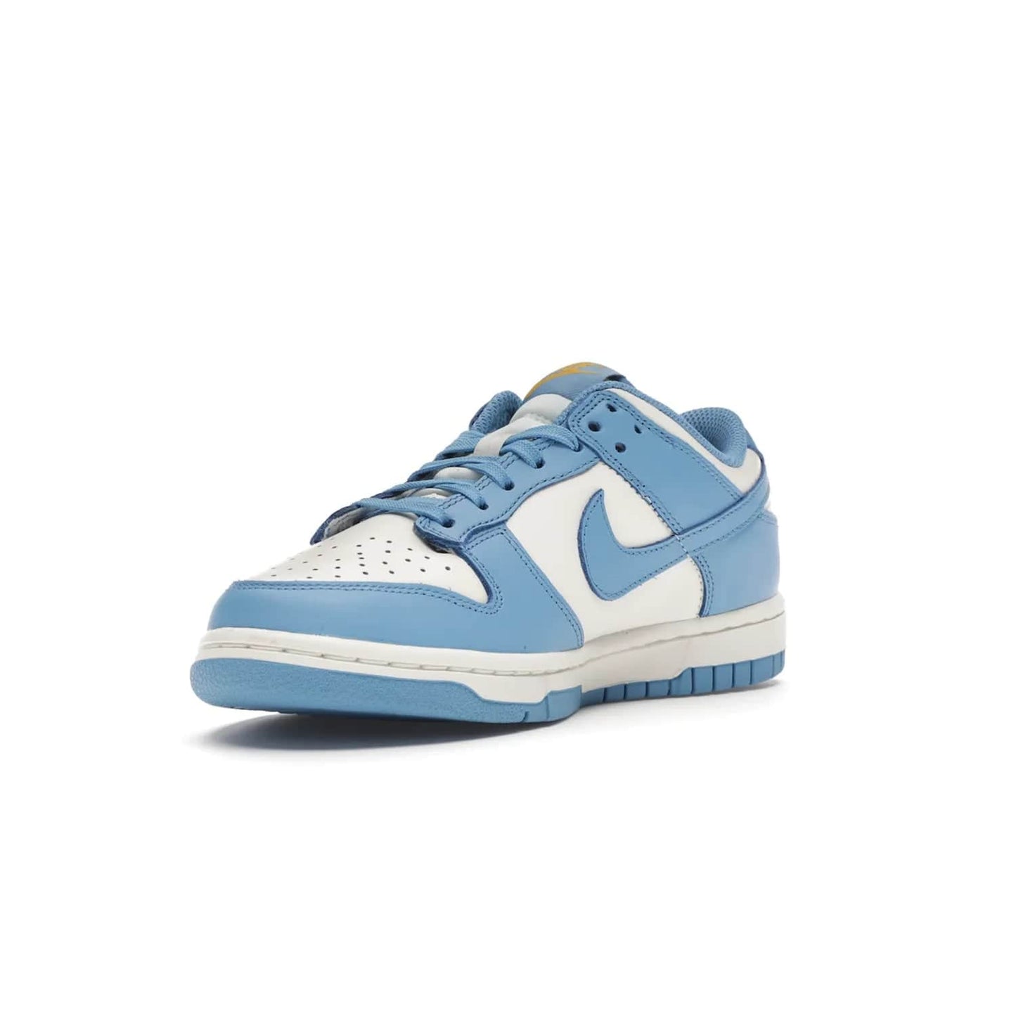 Nike Dunk Low Coast (Women's) - Image 14 - Only at www.BallersClubKickz.com - Iconic UCLA colors honor the west coast with the Nike Dunk Low Coast (Women's), a bold combo of light blue, white and yellow. Light leather upper with white midsole and light EVA outsole offer a modern twist. Released Feb 2021 for $100.