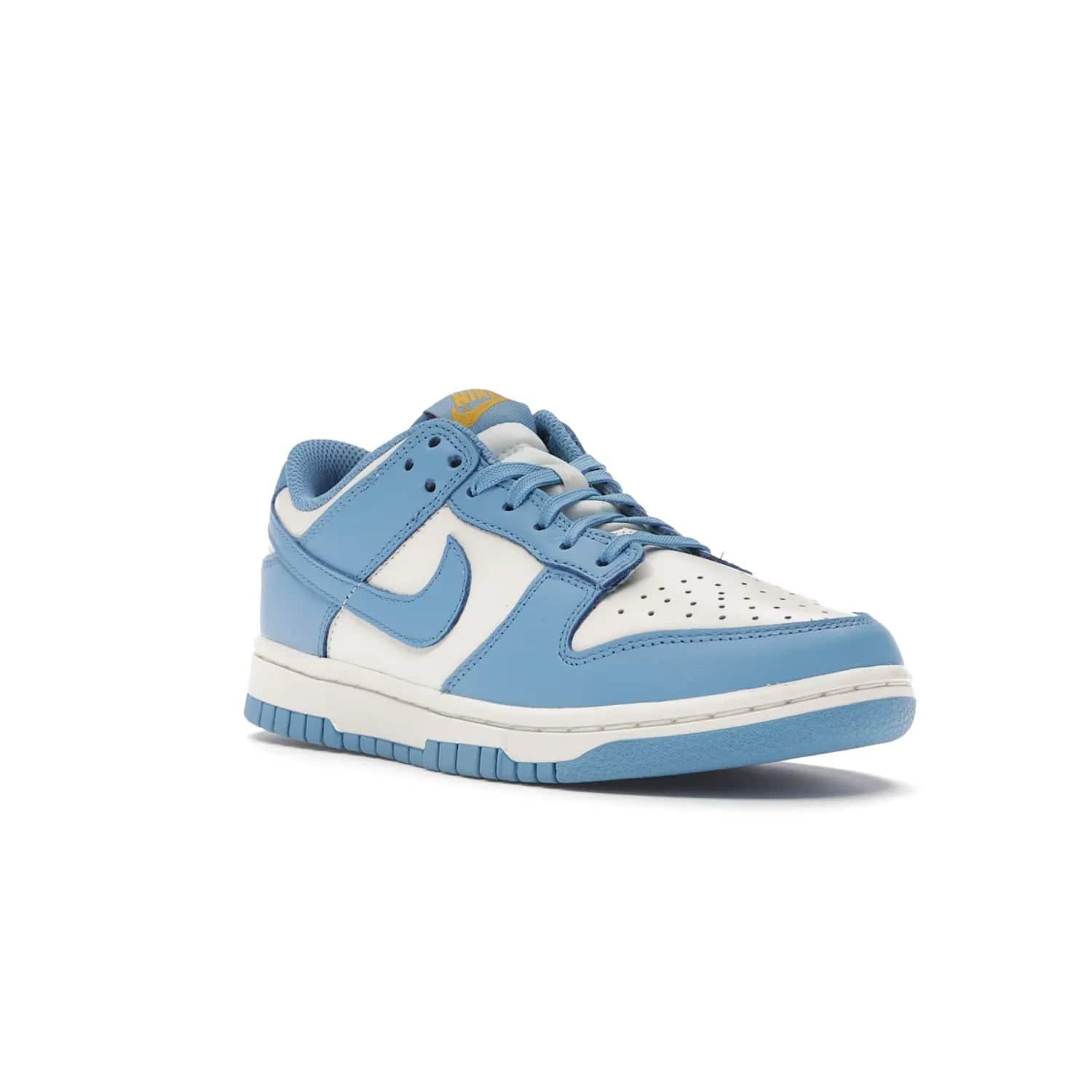 Nike Dunk Low Coast (Women's) - Image 6 - Only at www.BallersClubKickz.com - Iconic UCLA colors honor the west coast with the Nike Dunk Low Coast (Women's), a bold combo of light blue, white and yellow. Light leather upper with white midsole and light EVA outsole offer a modern twist. Released Feb 2021 for $100.