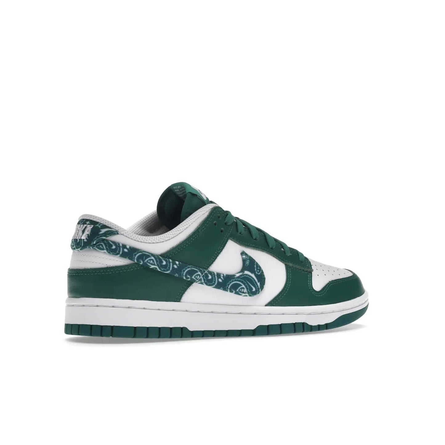 Nike Dunk Low Essential Paisley Pack Green (Women's) - Image 34 - Only at www.BallersClubKickz.com - Get the iconic Nike Dunk Low Essential Paisley Pack Green W. This 2021 sneaker is a must-have! Featuring bandana prints, perforated toe box, and designed outsole for grip. Get it on 10th March for $120.