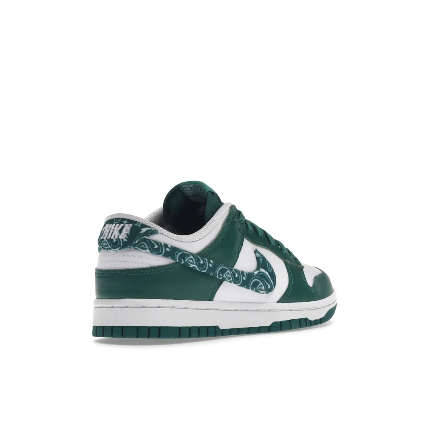 Nike Dunk Low Essential Paisley Pack Green (Women's) - Image 32 - Only at www.BallersClubKickz.com - Get the iconic Nike Dunk Low Essential Paisley Pack Green W. This 2021 sneaker is a must-have! Featuring bandana prints, perforated toe box, and designed outsole for grip. Get it on 10th March for $120.
