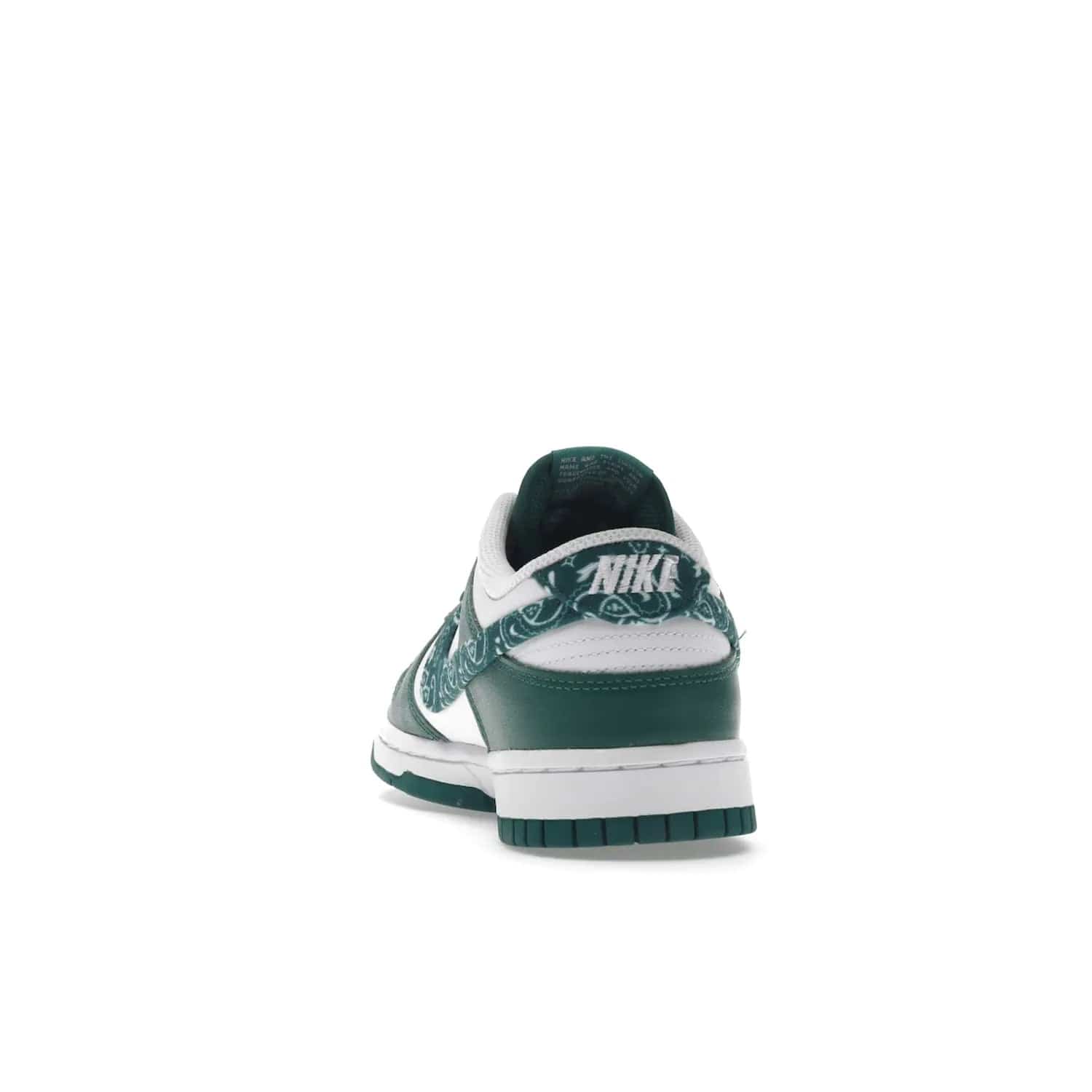 Nike Dunk Low Essential Paisley Pack Green (Women's) - Image 27 - Only at www.BallersClubKickz.com - Get the iconic Nike Dunk Low Essential Paisley Pack Green W. This 2021 sneaker is a must-have! Featuring bandana prints, perforated toe box, and designed outsole for grip. Get it on 10th March for $120.