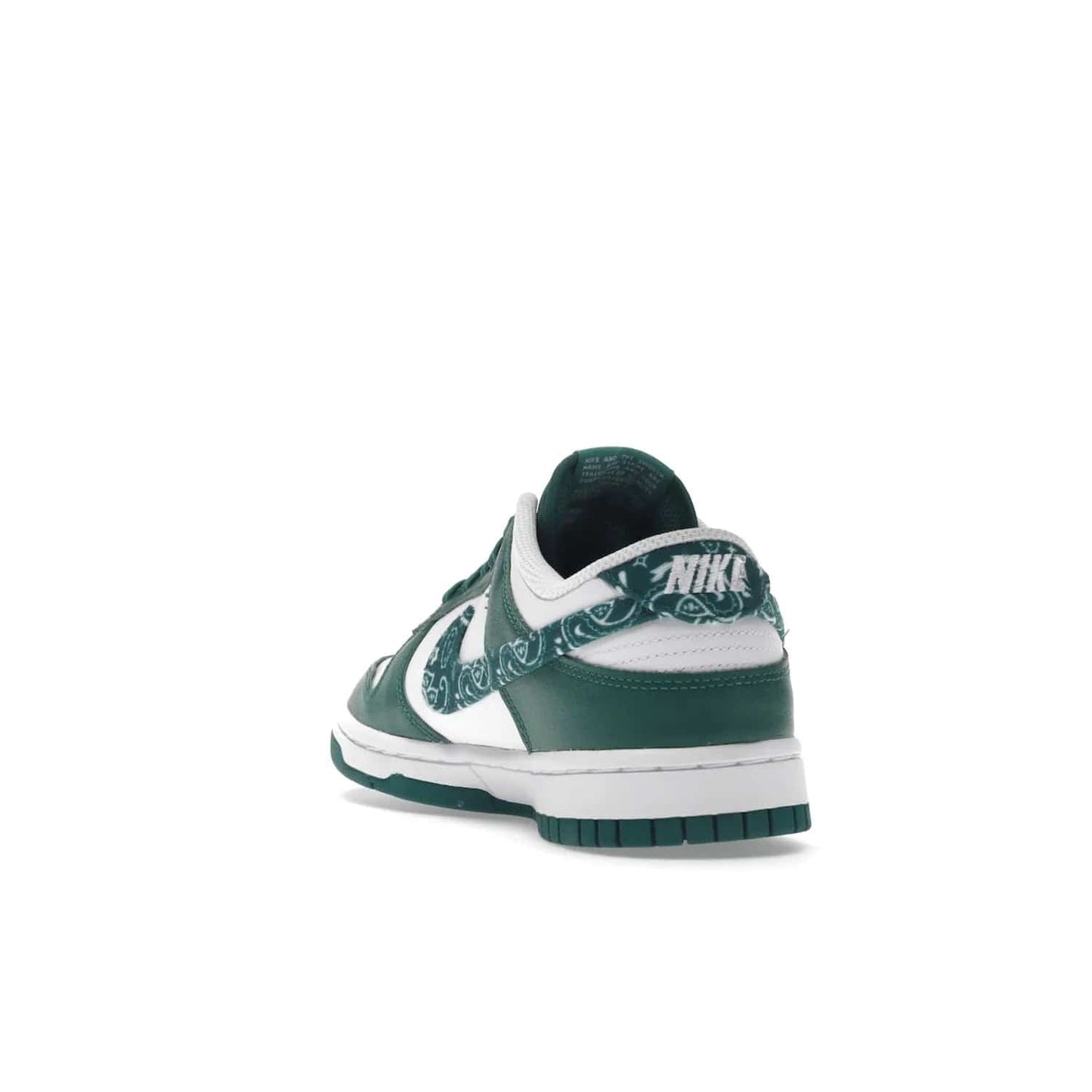 Nike Dunk Low Essential Paisley Pack Green (Women's) - Image 26 - Only at www.BallersClubKickz.com - Get the iconic Nike Dunk Low Essential Paisley Pack Green W. This 2021 sneaker is a must-have! Featuring bandana prints, perforated toe box, and designed outsole for grip. Get it on 10th March for $120.