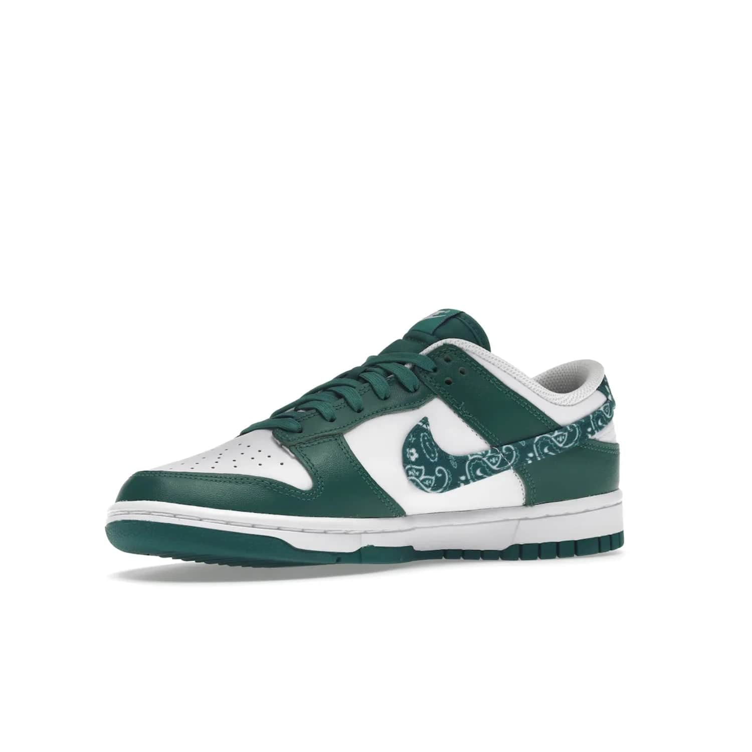 Nike Dunk Low Essential Paisley Pack Green (Women's) - Image 16 - Only at www.BallersClubKickz.com - Get the iconic Nike Dunk Low Essential Paisley Pack Green W. This 2021 sneaker is a must-have! Featuring bandana prints, perforated toe box, and designed outsole for grip. Get it on 10th March for $120.